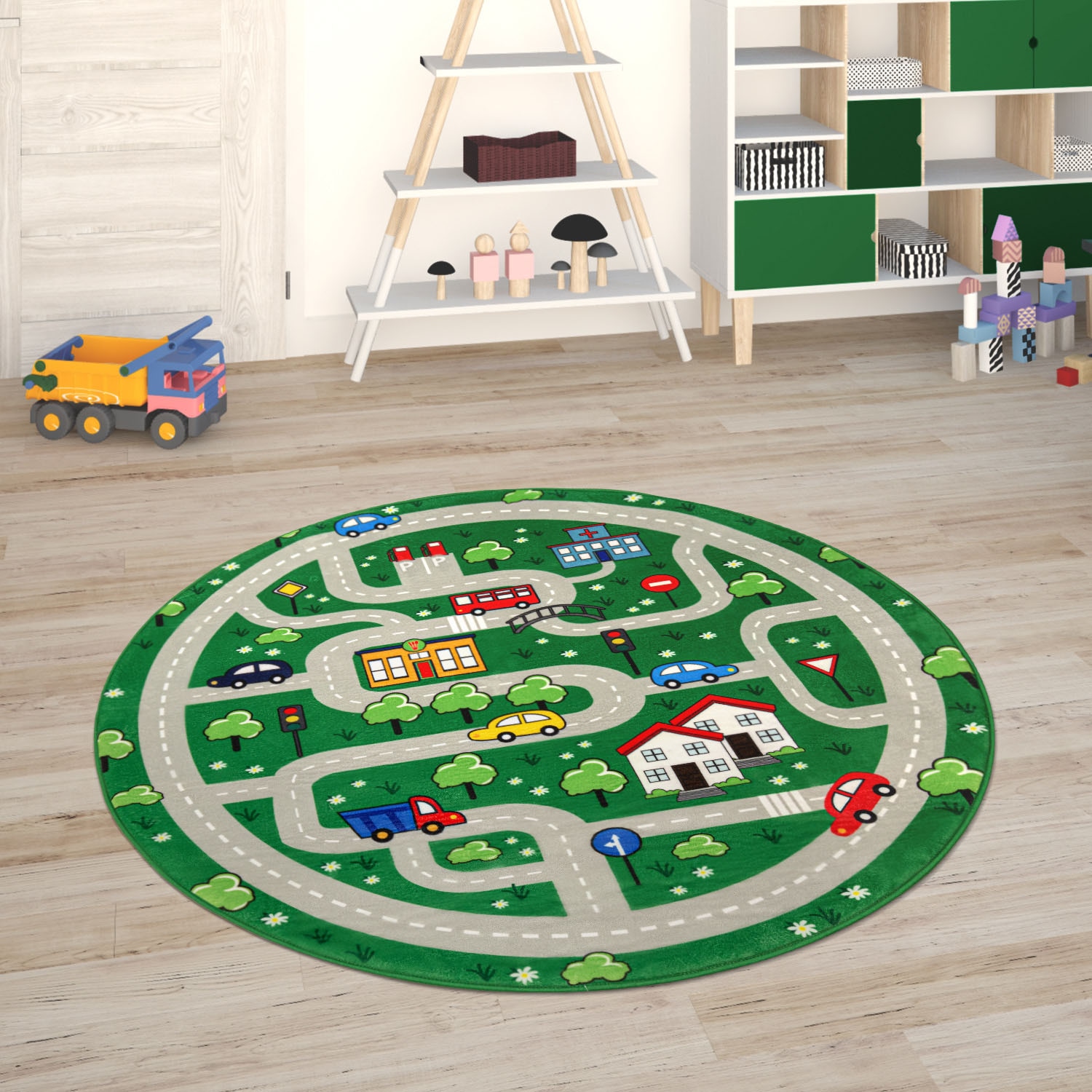 rund, Kinderteppich Home Kinderzimmer Straßen-Spiel- Paco 559«, »Chicos Flachgewebe, Teppich,