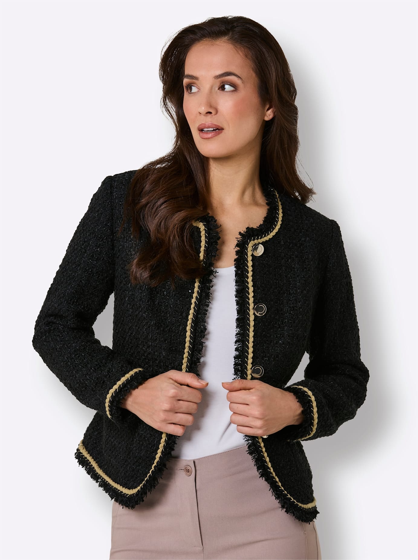 CREATION L PREMIUM Jackenblazer »Woll-Mix-Bouclè-Blazer«