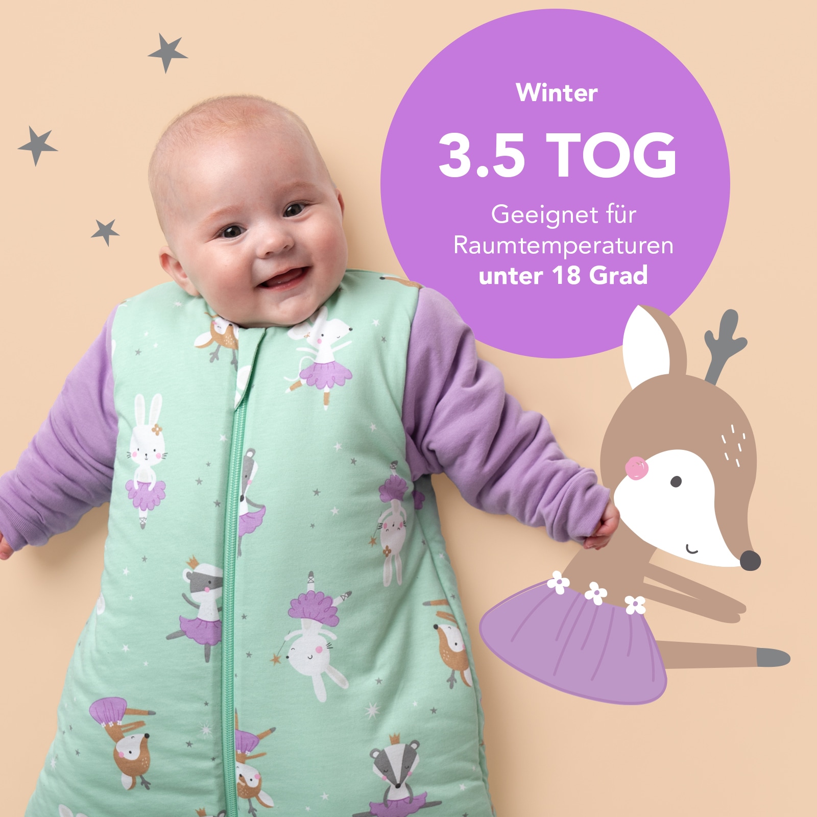 Schlummersack Babyschlafsack »Schlafsack ohne Füßen 3.5 Tog«