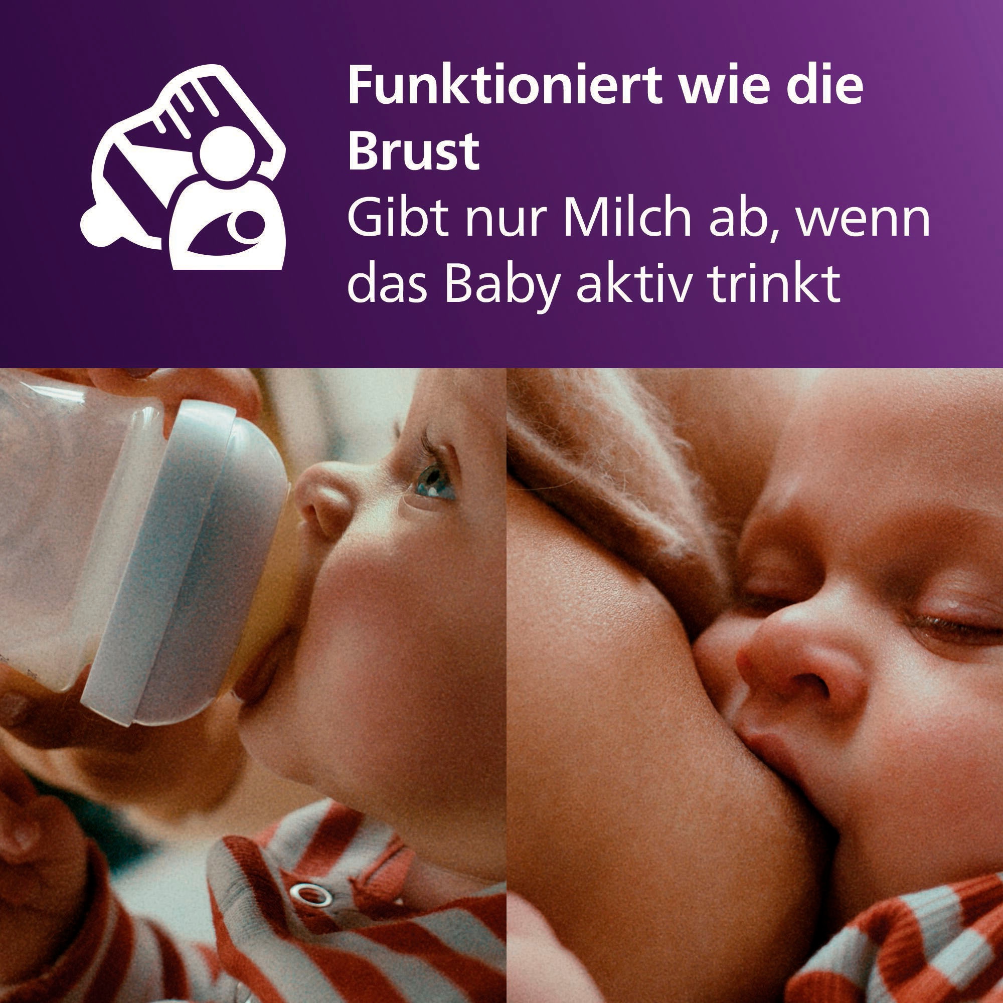 Philips AVENT Babyflasche »Natural Response Babyflasche« 2 Stück, 125 ml, ab 0 Monaten