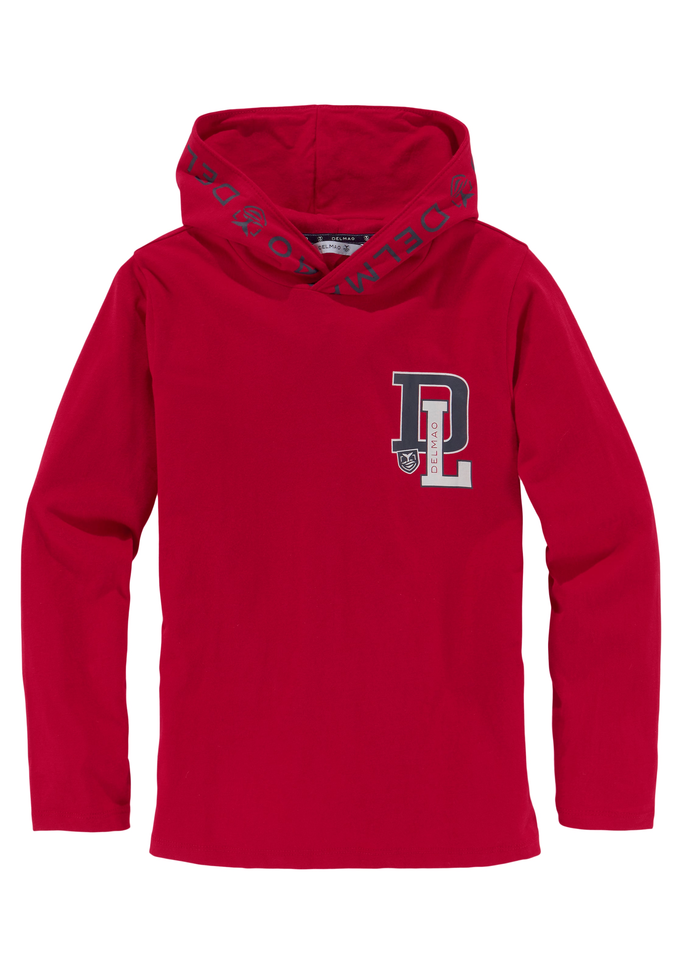 DELMAO Kapuzenshirt »für Jungen«, Langarm, trendiger Druck, ideal für lässige und sportliche Outfits