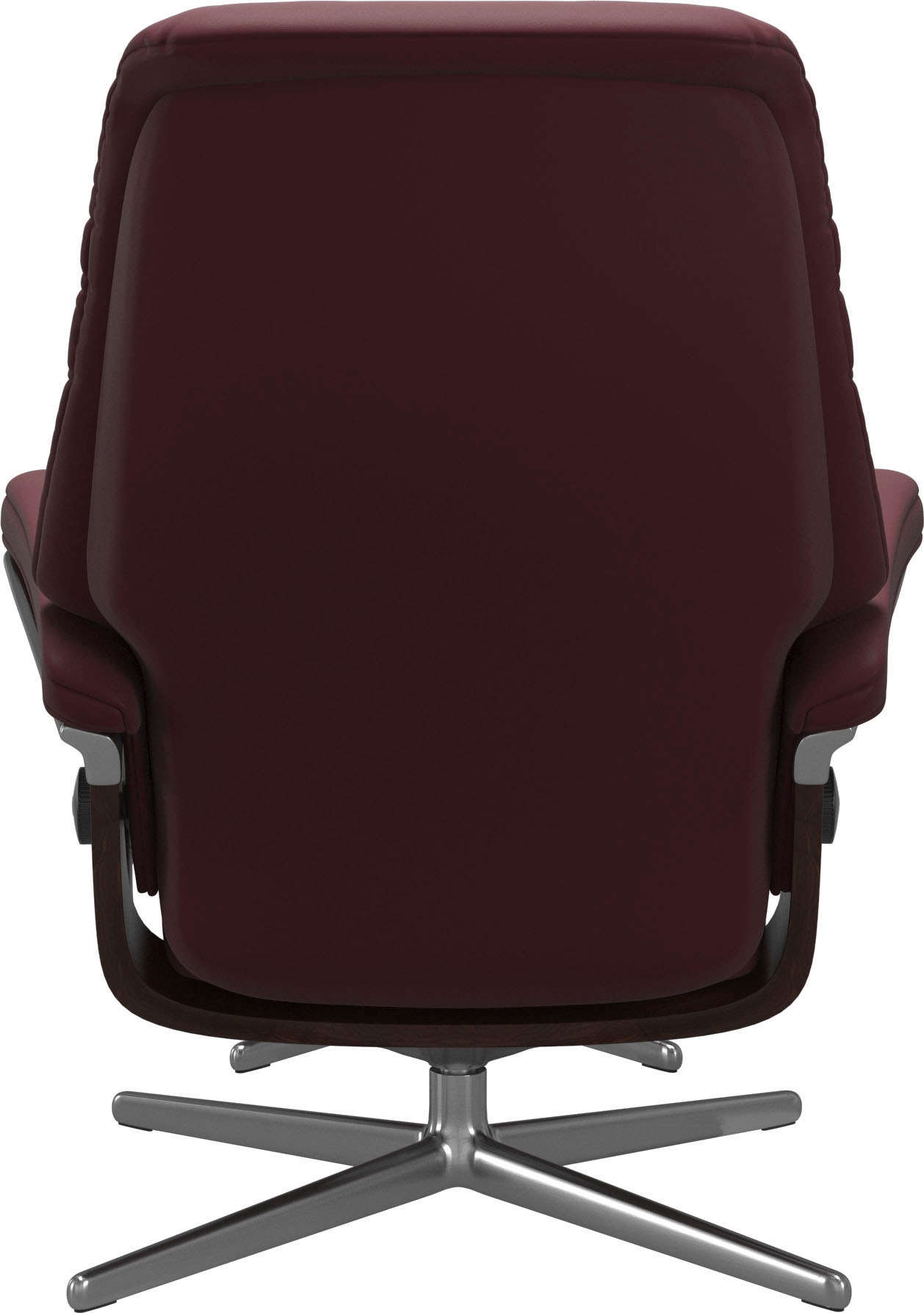 Stressless® Relaxsessel »Sunrise« Set, Relaxsessel mit Hocker,  mit Hocker, mit Cross Base, Größe S, M & L, Holzakzent Braun