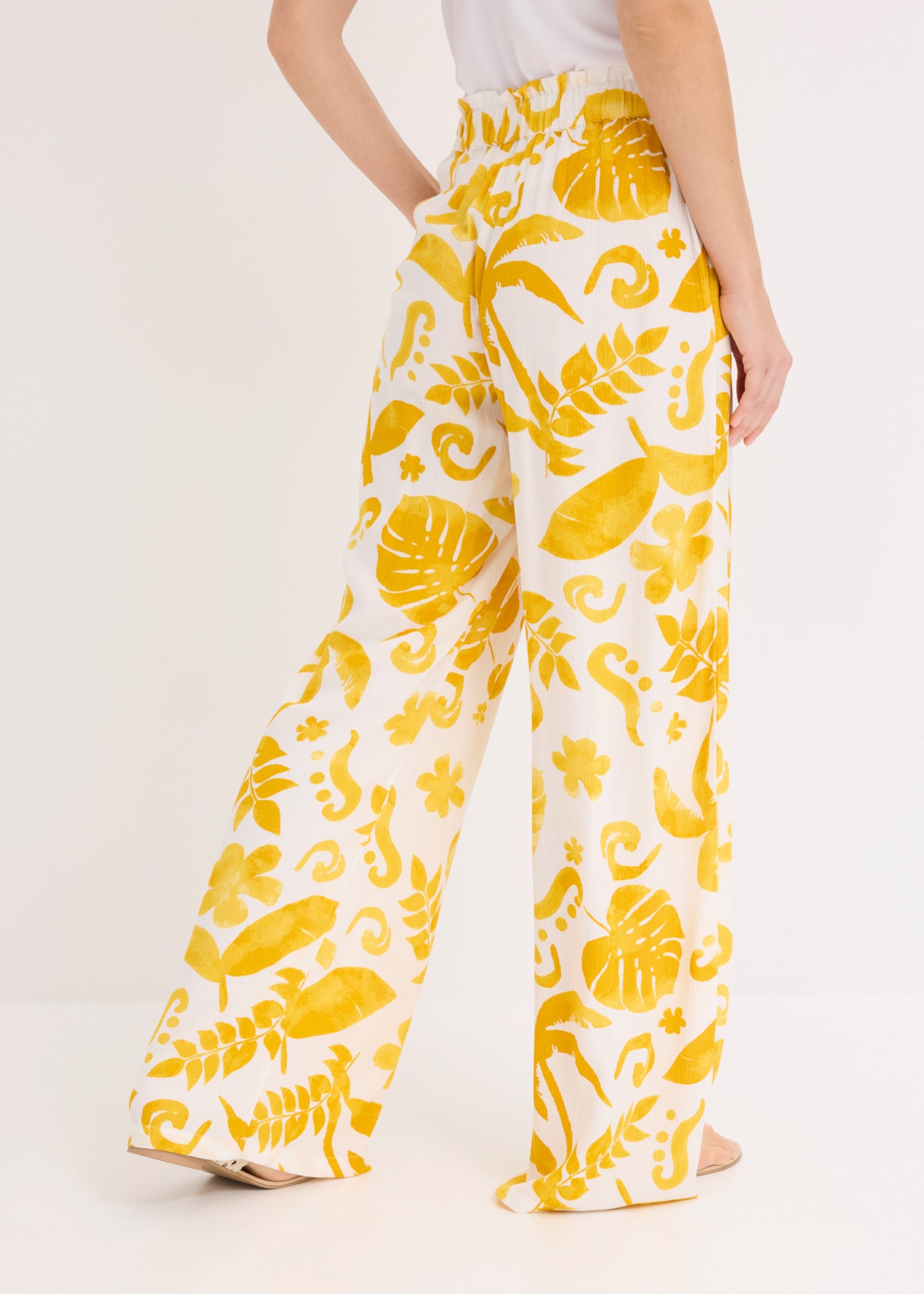 bonprix Stoffhose  aus Viskose, lockerer Loose Fit, strukturierte Oberfläche
