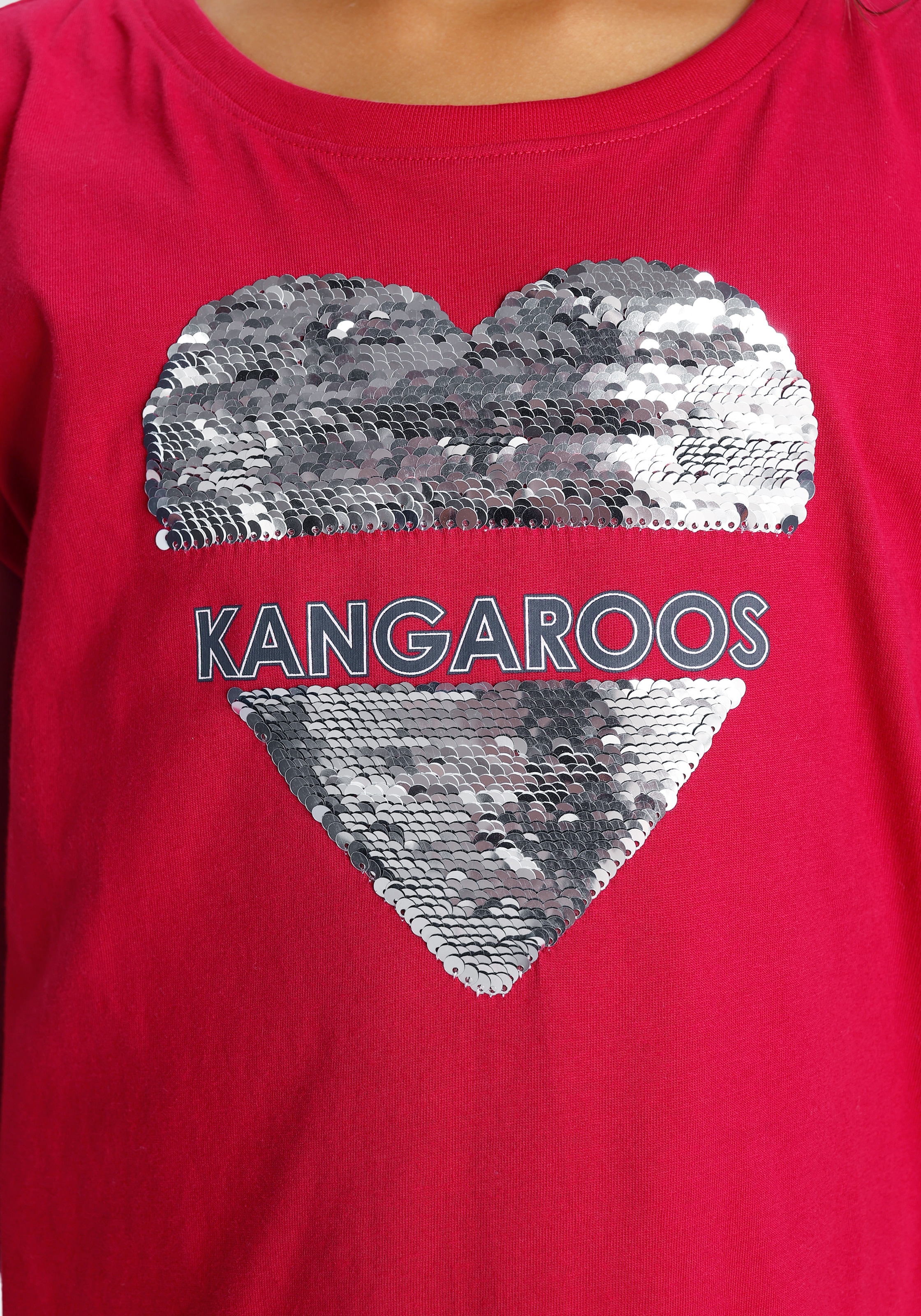 ♕ T-Shirt bei Herz« »Wendepaillette KangaROOS