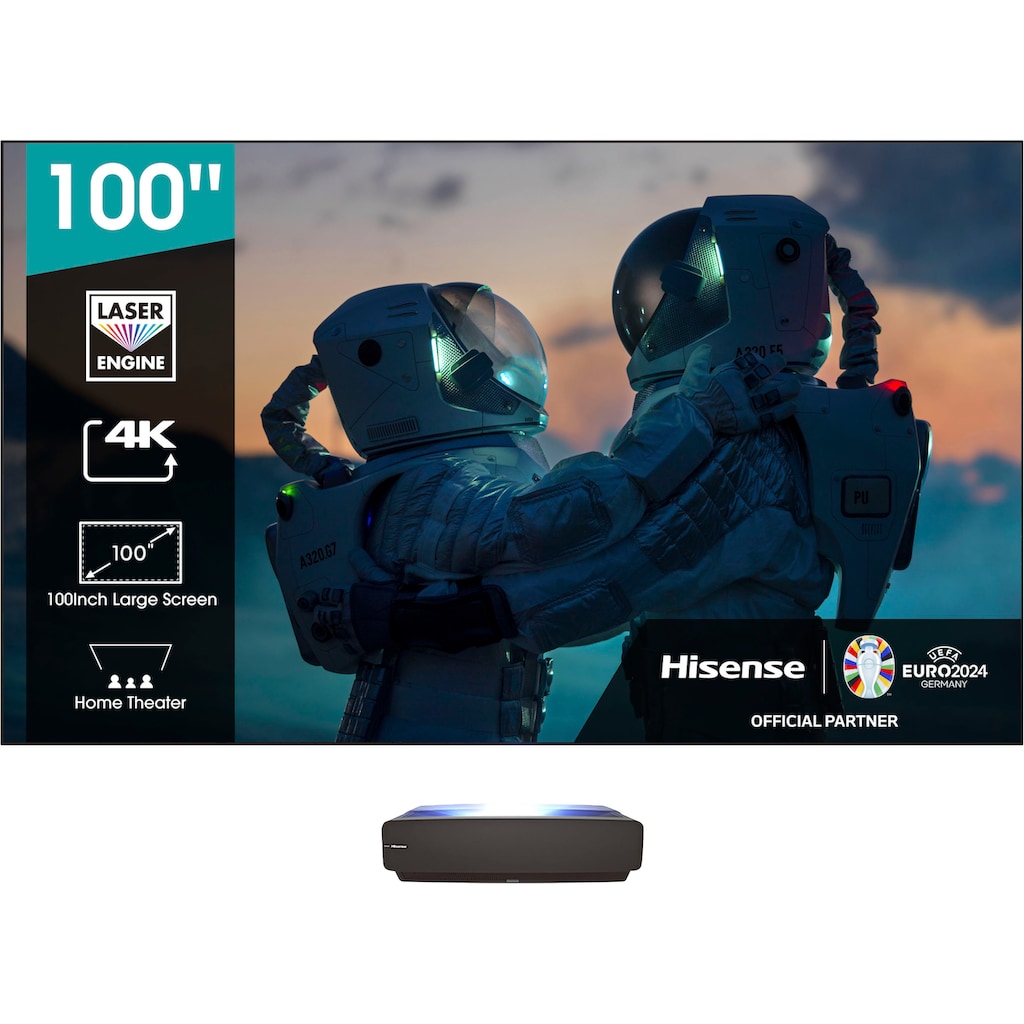 Hisense Laser-TV »100L5F-D12«, 254 cm/100 Zoll, 4K Ultra HD, Smart-TV, Triple Tuner, inkl. Soft Panel