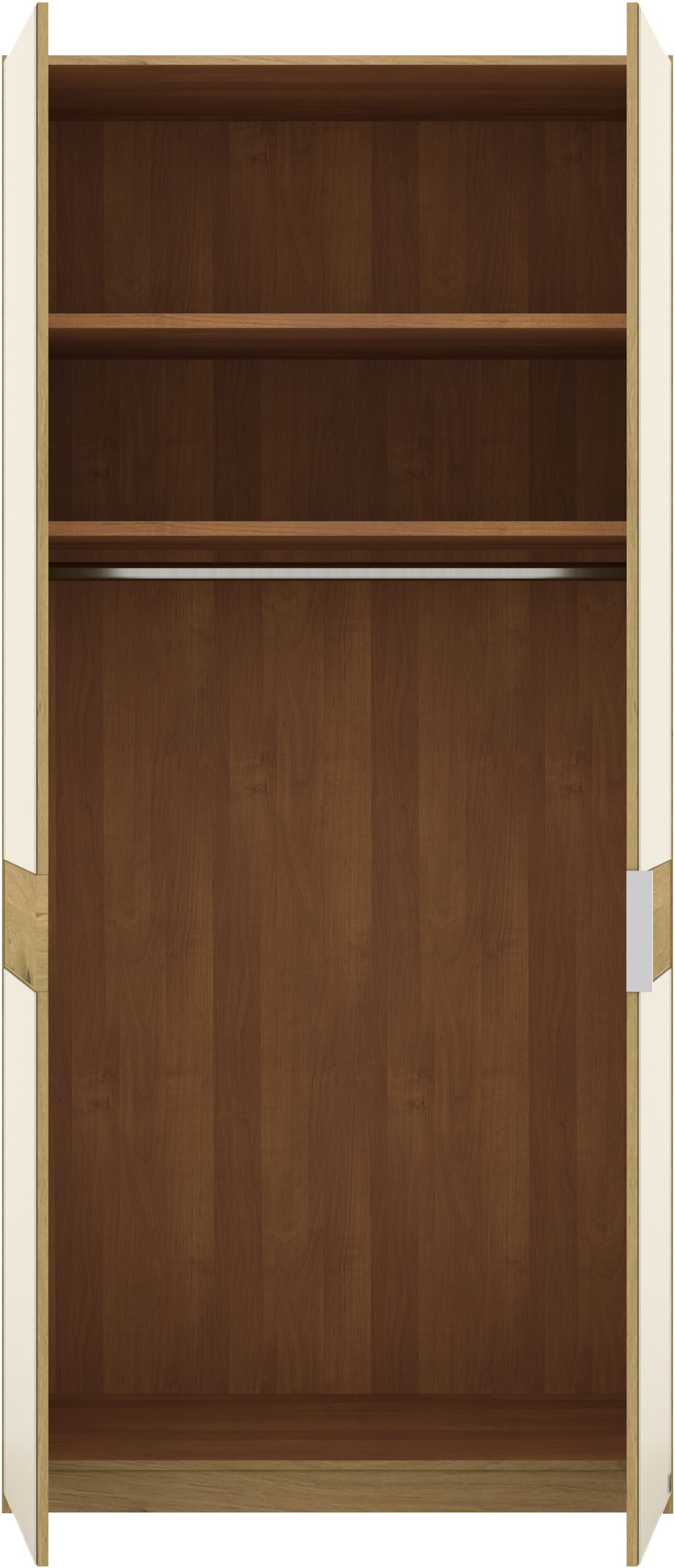 Musterring Drehtürenschrank »Savona, Kleiderschrank, Schrank, Garderobe, teilmassiv Eiche« mit Türdämpfern, mit Spiegel oder Glas, extra Böden, MADE IN GERMANY,  Türen in Bianco-Eiche massiv, Spiegel-/Glastüren, verschiedene Größen