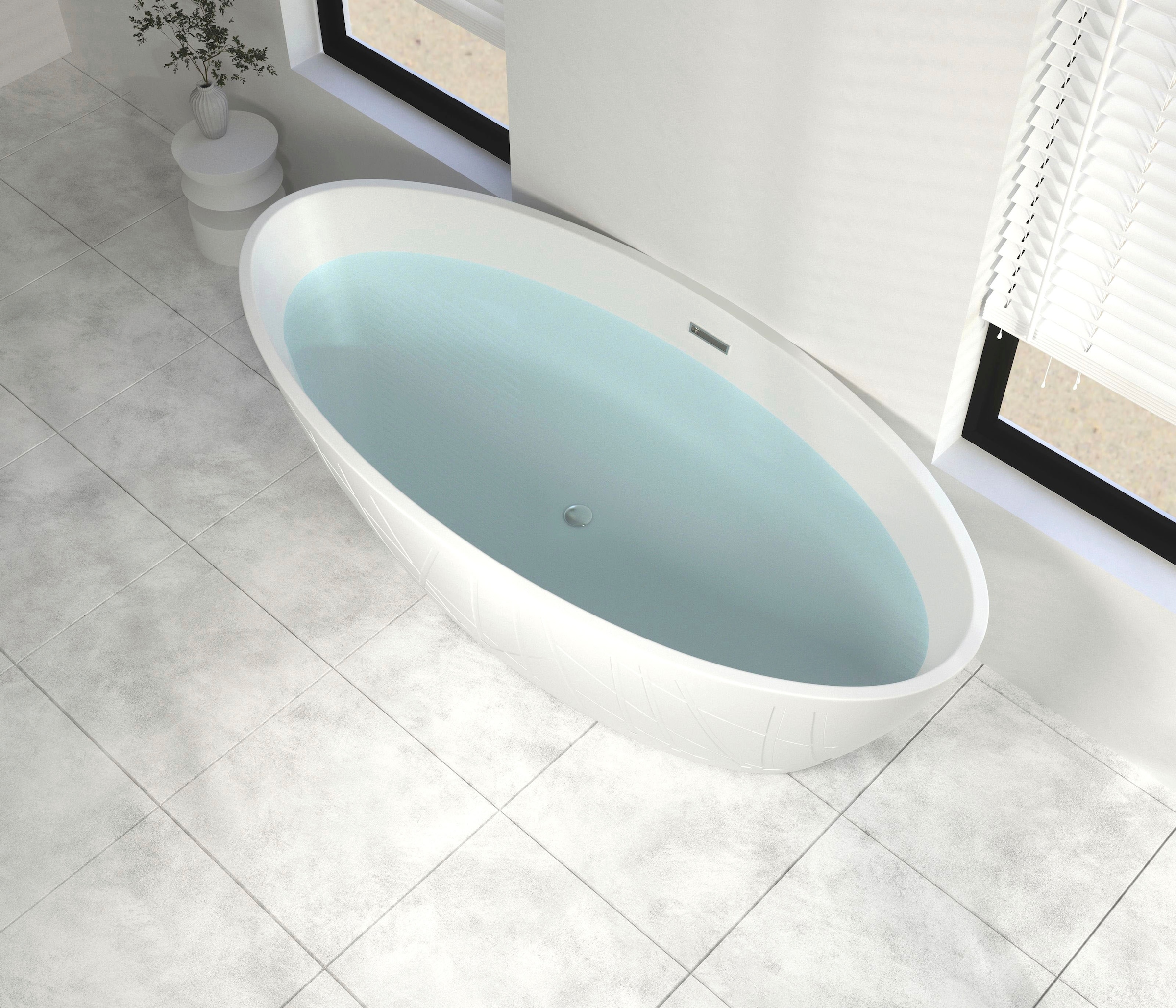 Sanotechnik Badewanne »Manhatten«, Maße: 170x80,6x60cm