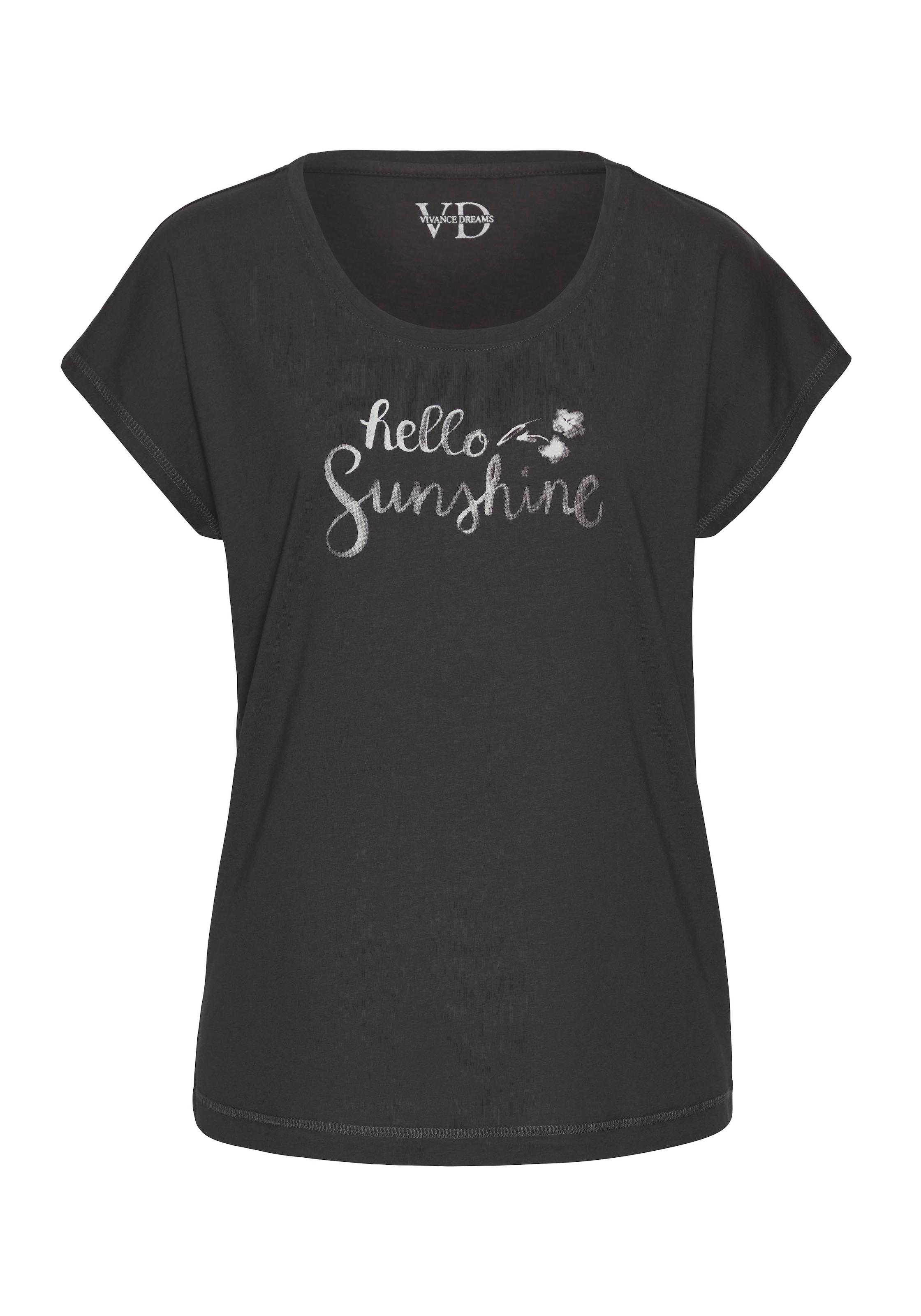 Vivance Dreams Pyjamaoberteil 1-teilig,  mit Frontdruck