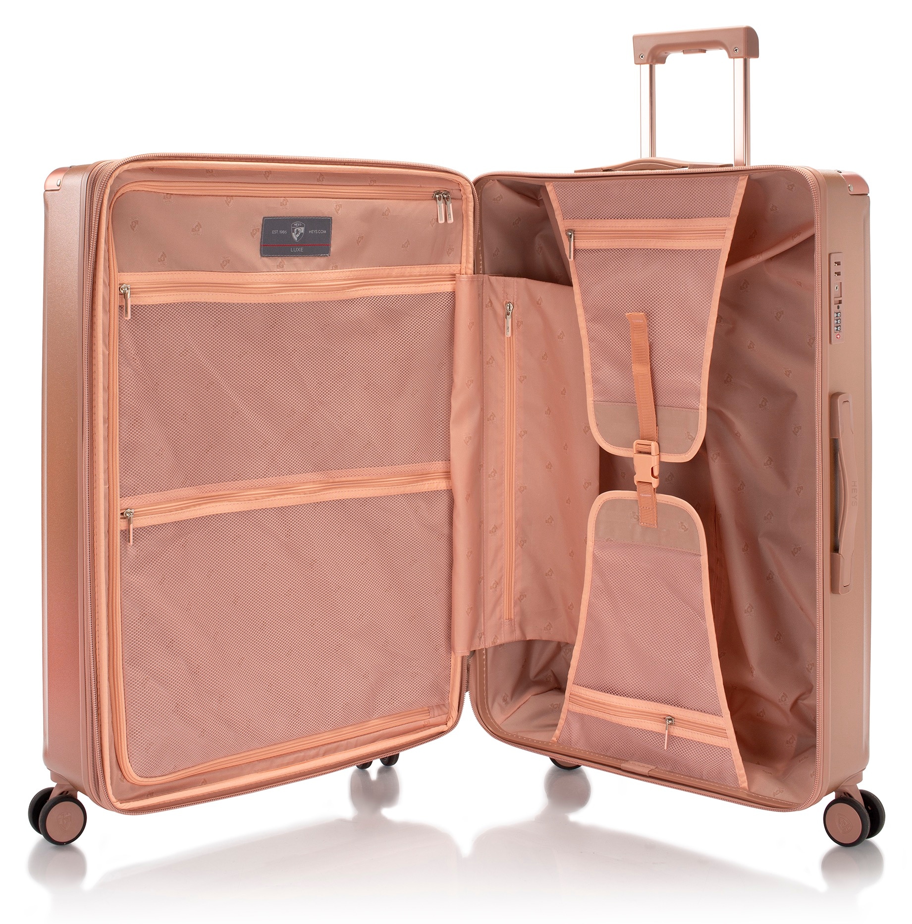Heys Hartschalen-Trolley »Luxe, in verschiedenen Farben und Größen«, 4 Rollen, Heys x Joachim Llambi Hartschalen-Koffer Volumenerweiterung