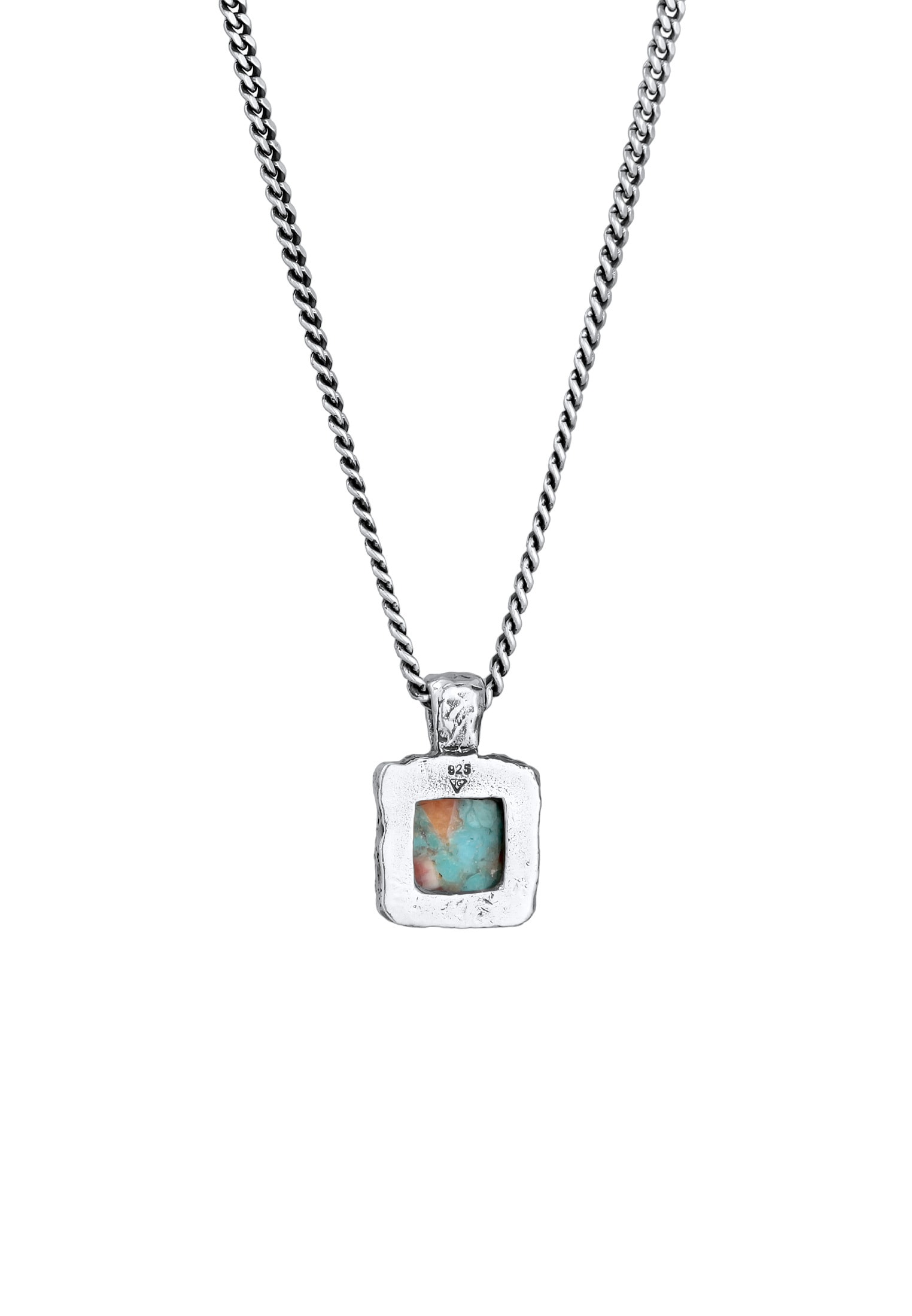 HAZE & GLORY Kette mit Anhänger »Halskette Kupfer-Türkis Edelstein Anhänger 925 Silber«