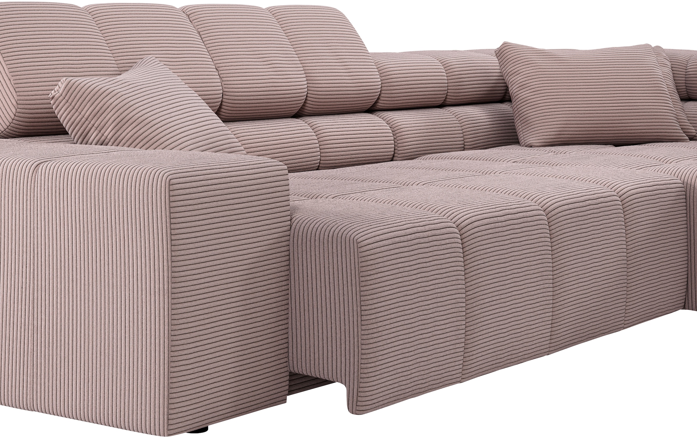 INOSIGN Ecksofa »Ancona incl. Kopfteilverstellung, Breite 319cm, L-Form«, wahlweise motorische Sitztiefenverstellung, auch in Cord + Easy Care
