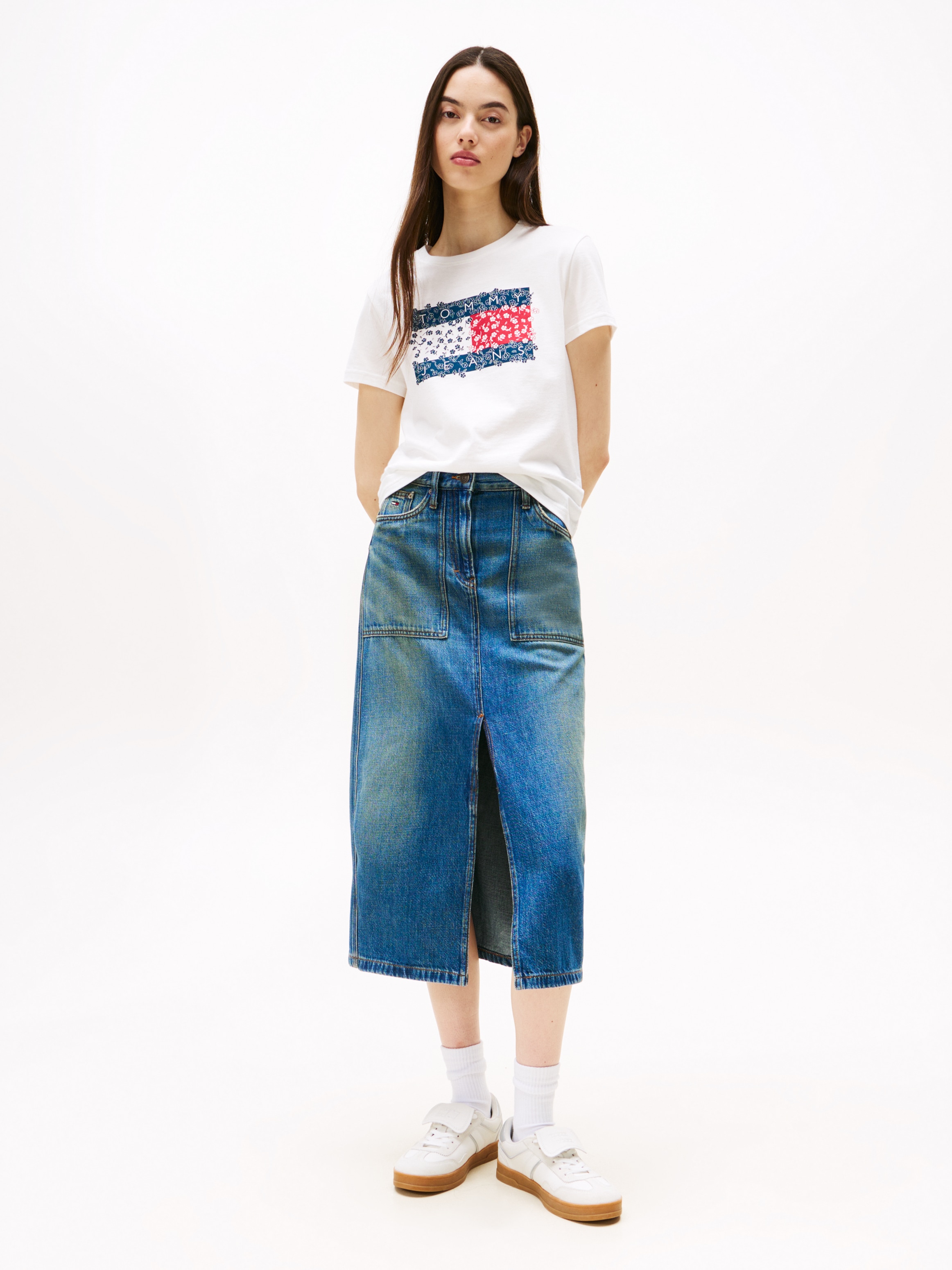Tommy Jeans Jeansrock »CLAIRE MIDI SKIRT UTILITY CI2037«