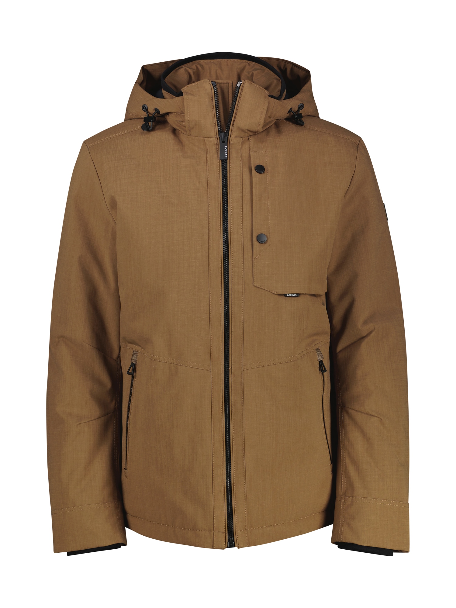 LERROS Outdoorjacke »LERROS Herren Blouson in Stukturoptik« mit Kapuze Wasser- und windabweisend