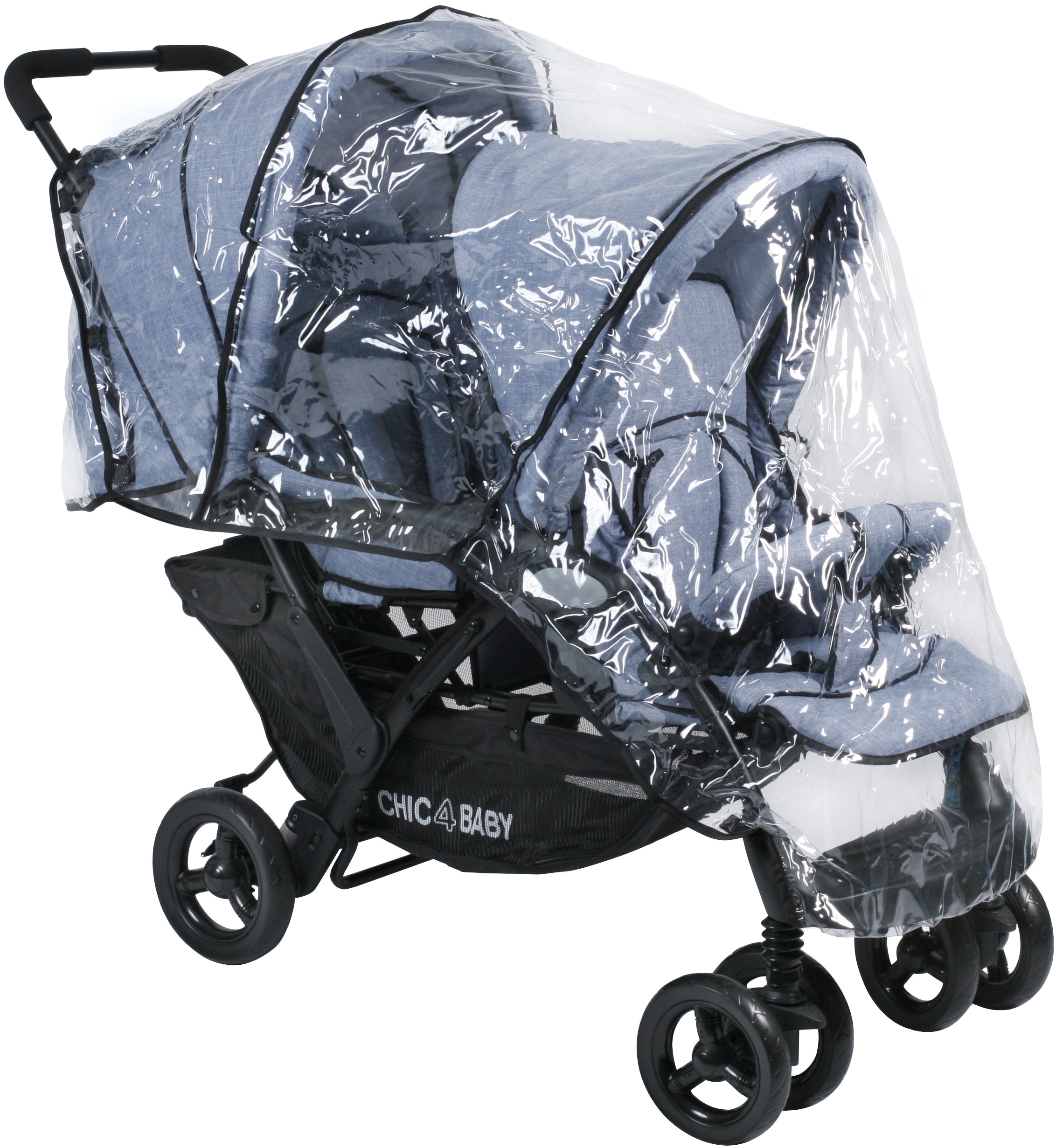 CHIC4BABY Geschwisterwagen »Duo« mit feststellbaren Doppelschwenk-Vorderrädern