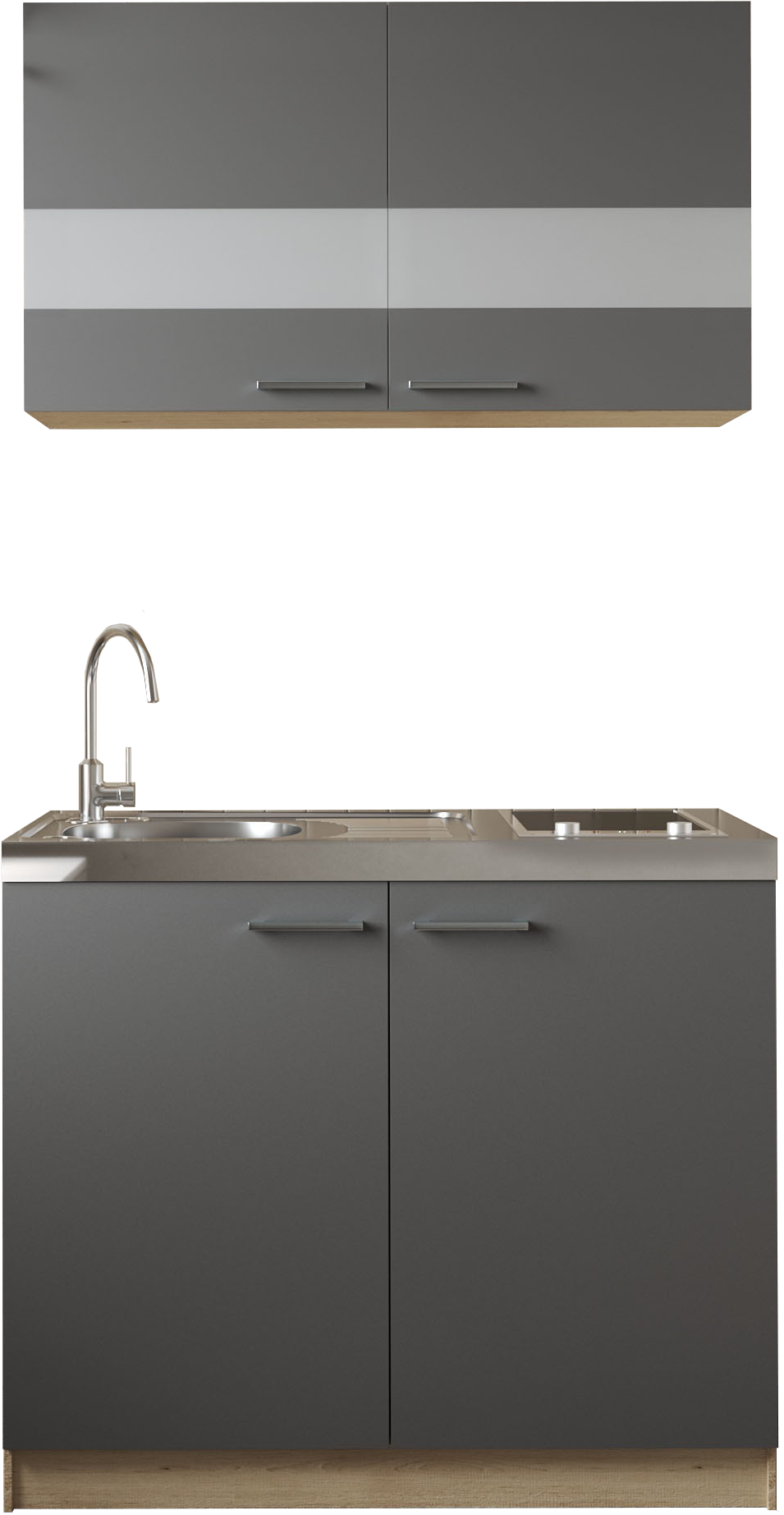 RESPEKTA Pantryküche »Merle« Breite 100 cm, mit Soft-Close Funktion, Stangengriffe aus Metall