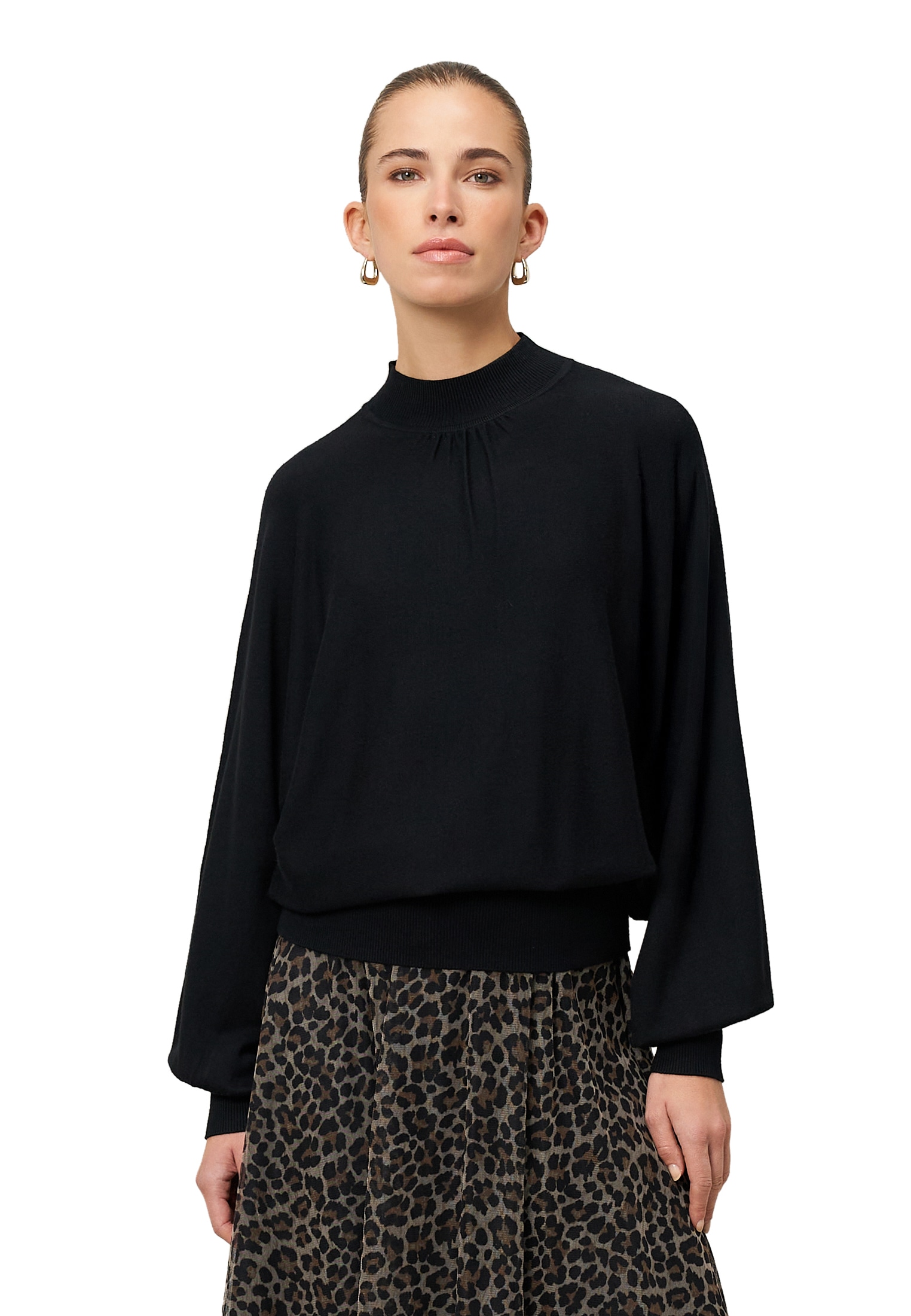 Zero Rundhalspullover »Feinstrickpullover mit Stehkragen«