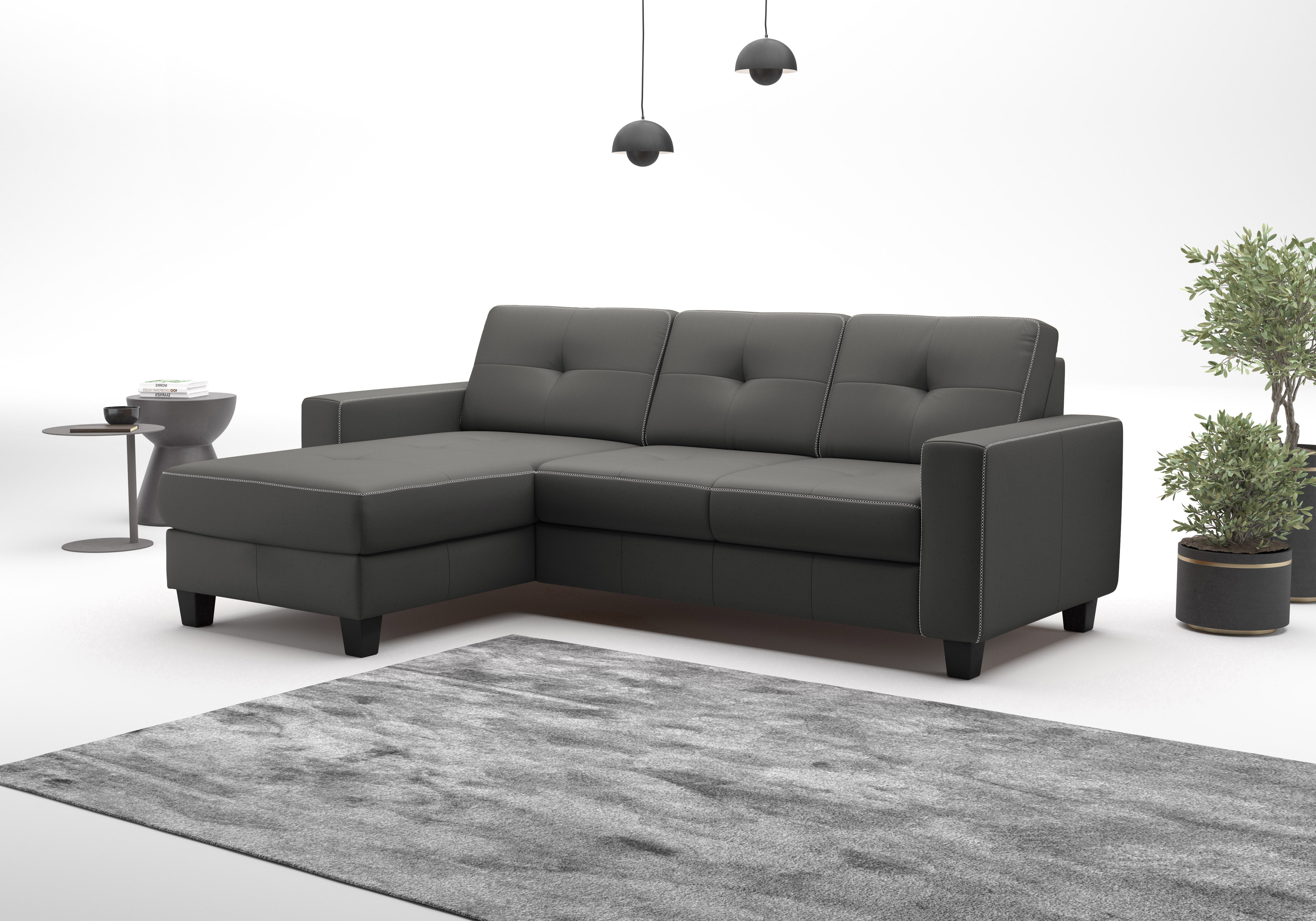 OTTO home Ecksofa "Varese" wahlweise mit Schlaffunktion und Bettkasten
