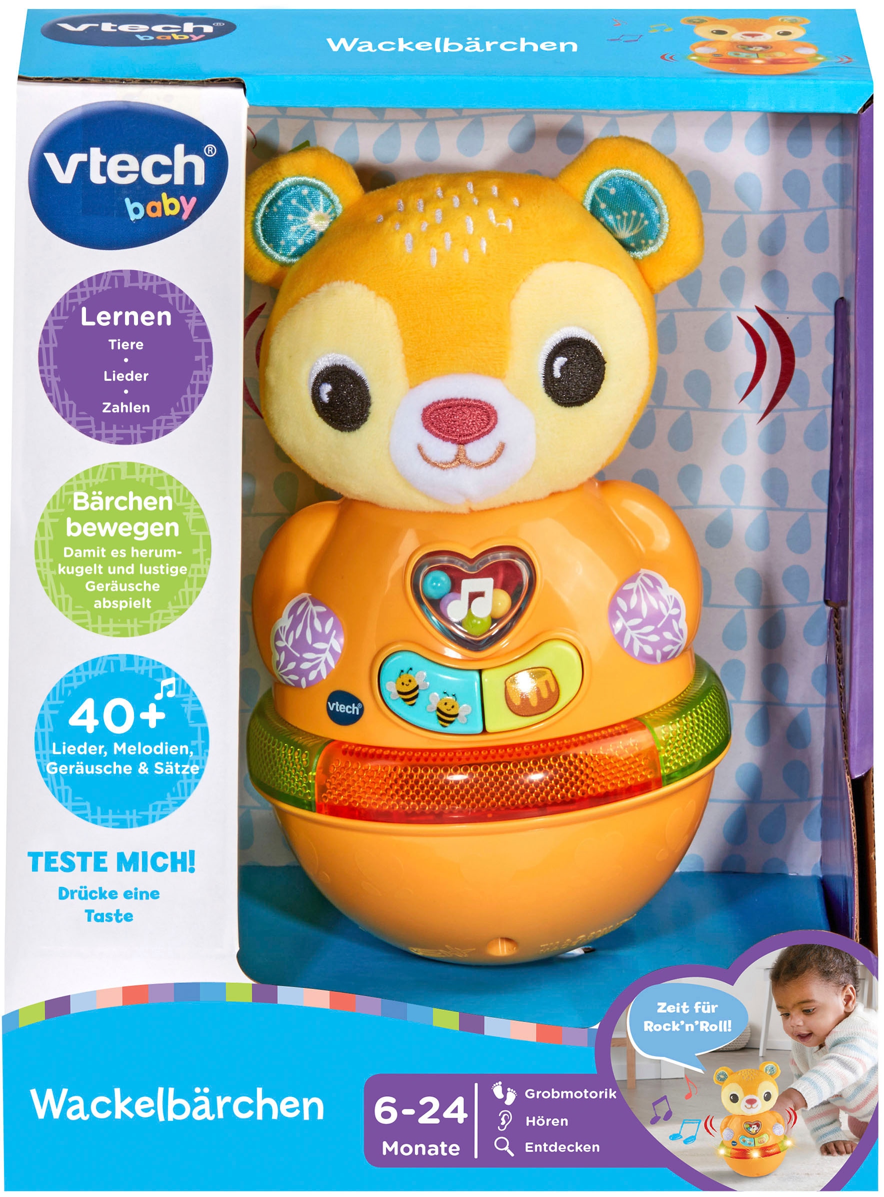 Vtech® Lernspielzeug »Vtech Baby, Wackelbärchen«, mit Licht- und Soundeffekt