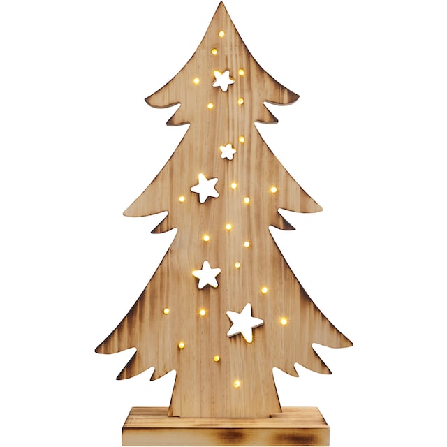 näve LED Baum »Tannenbaum, Weihnachtsdeko aus Holz«, Holz-Stehleuchte, Höhe  ca. 47,5 cm, Batteriebetrieben online kaufen | mit 3 Jahren XXL Garantie