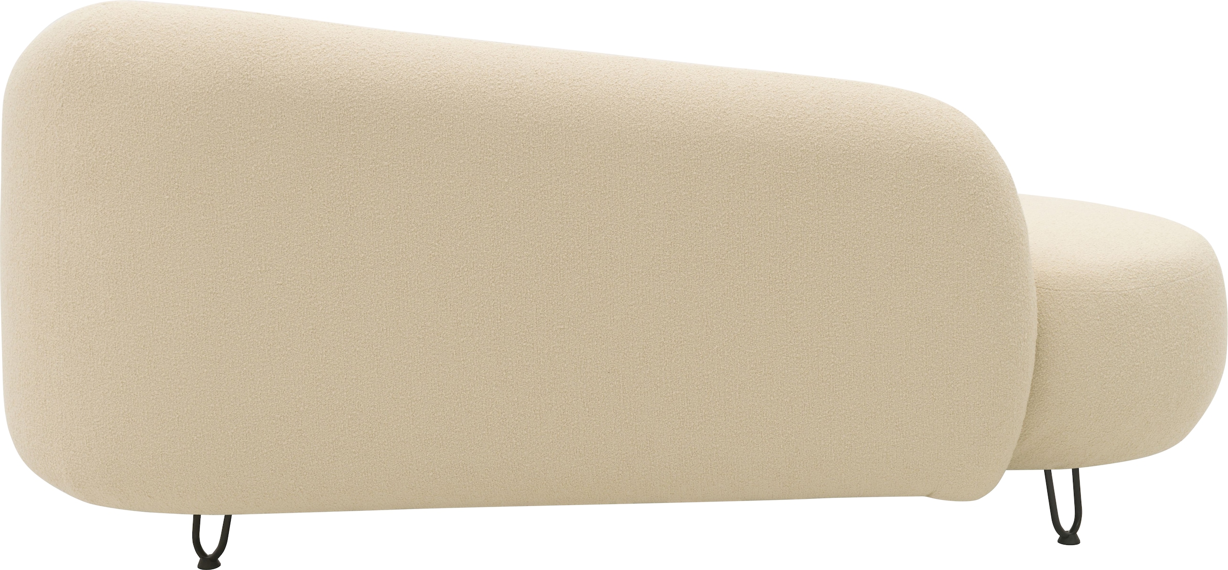 DOMO collection Recamiere »Poika, auch als Sessel und Hocker bestellbar, Bezug Fellimitat«, Formschönes Outdoor-Highlight, ideal für Garten, Balkon, Terrasse