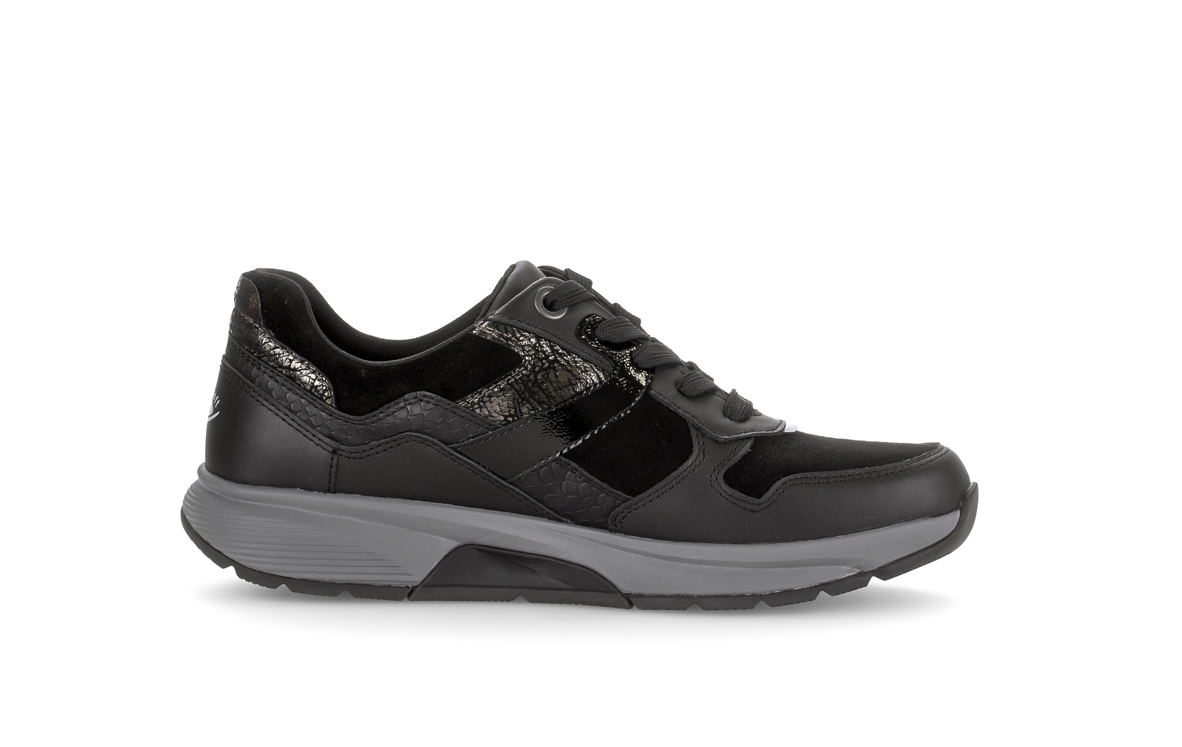 rollingsoft Keilsneaker  Freizeitschuh, Halbschuh, Schnürer mit Kontrastbesätzen