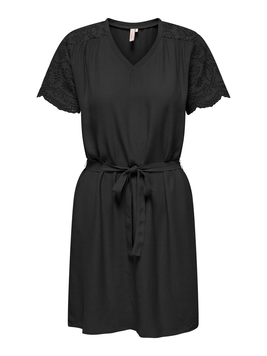 ONLY Minikleid »ONLJODIE ROU SS V-NECK DRESS WVN«