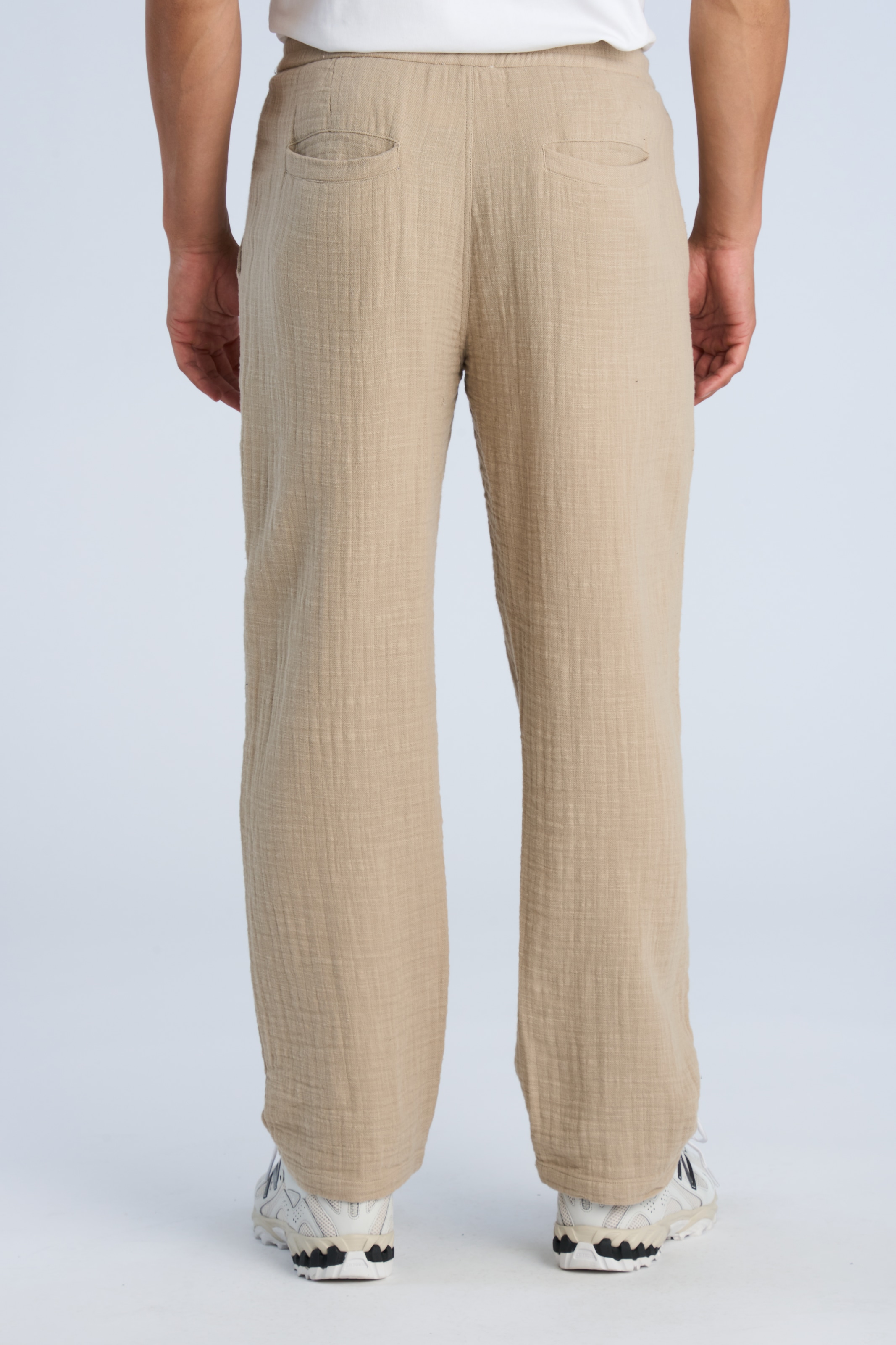 LINDBERGH Stoffhose  Sommerhose in Leinen-Optik und mit Gummizug - Weiter Schnitt