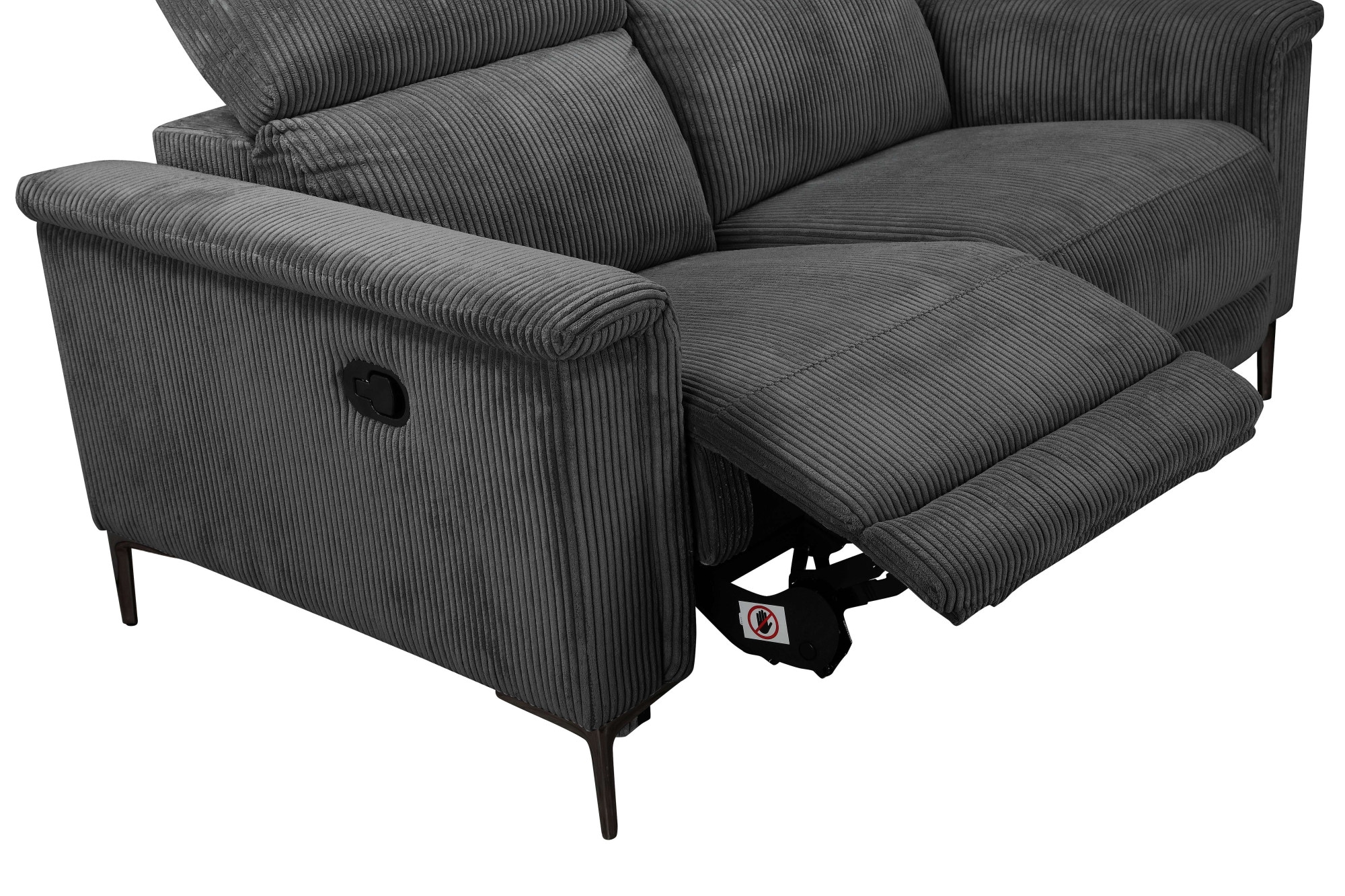 Places of Style 2-Sitzer »Lund in Cord, mit manueller o. elektrischer«, Relaxfunktion, USB-A, Kopfteilverstellung, Breite 160 cm