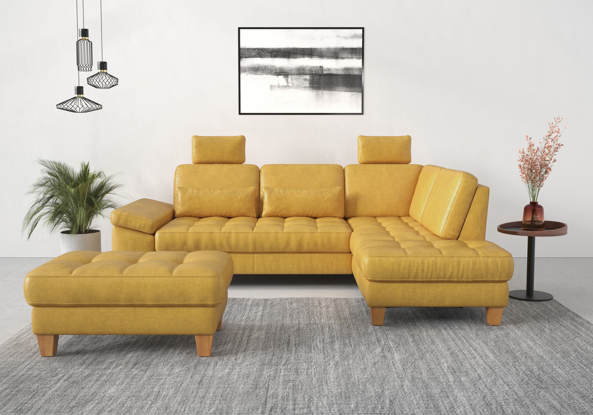 sit&more Ecksofa »Westham L-Form«, mit Ottomane, mit oder ohne Bettfunktion, Bettkasten, Verstellung