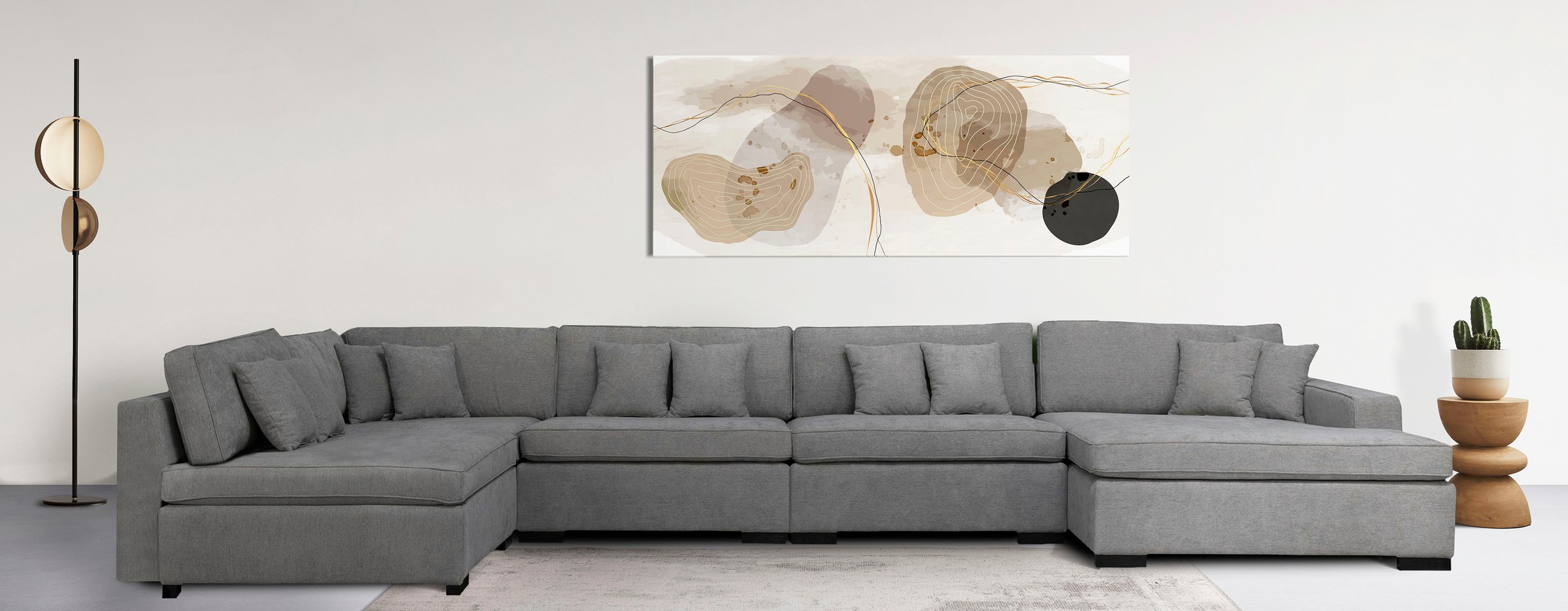 Guido Maria Kretschmer Home&Living Wohnlandschaft »Skara XXL U-Form«, Lounge-Sofa XXL mit Federkern-Polsterung, in vielen Bezugsvarianten