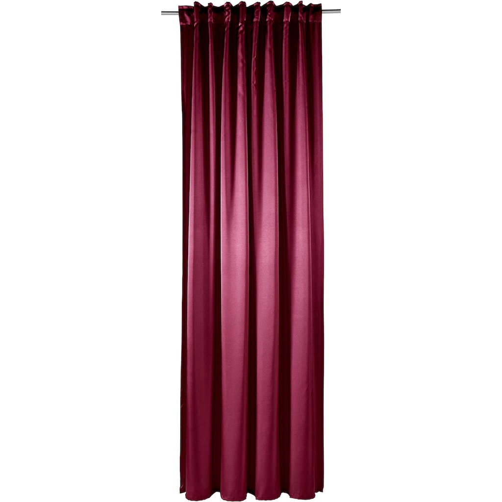 DELAVITA Vorhang »Glanzsatin«, (1 St.), Inklusive Raffhalter, blickdicht, verschiedene Größen