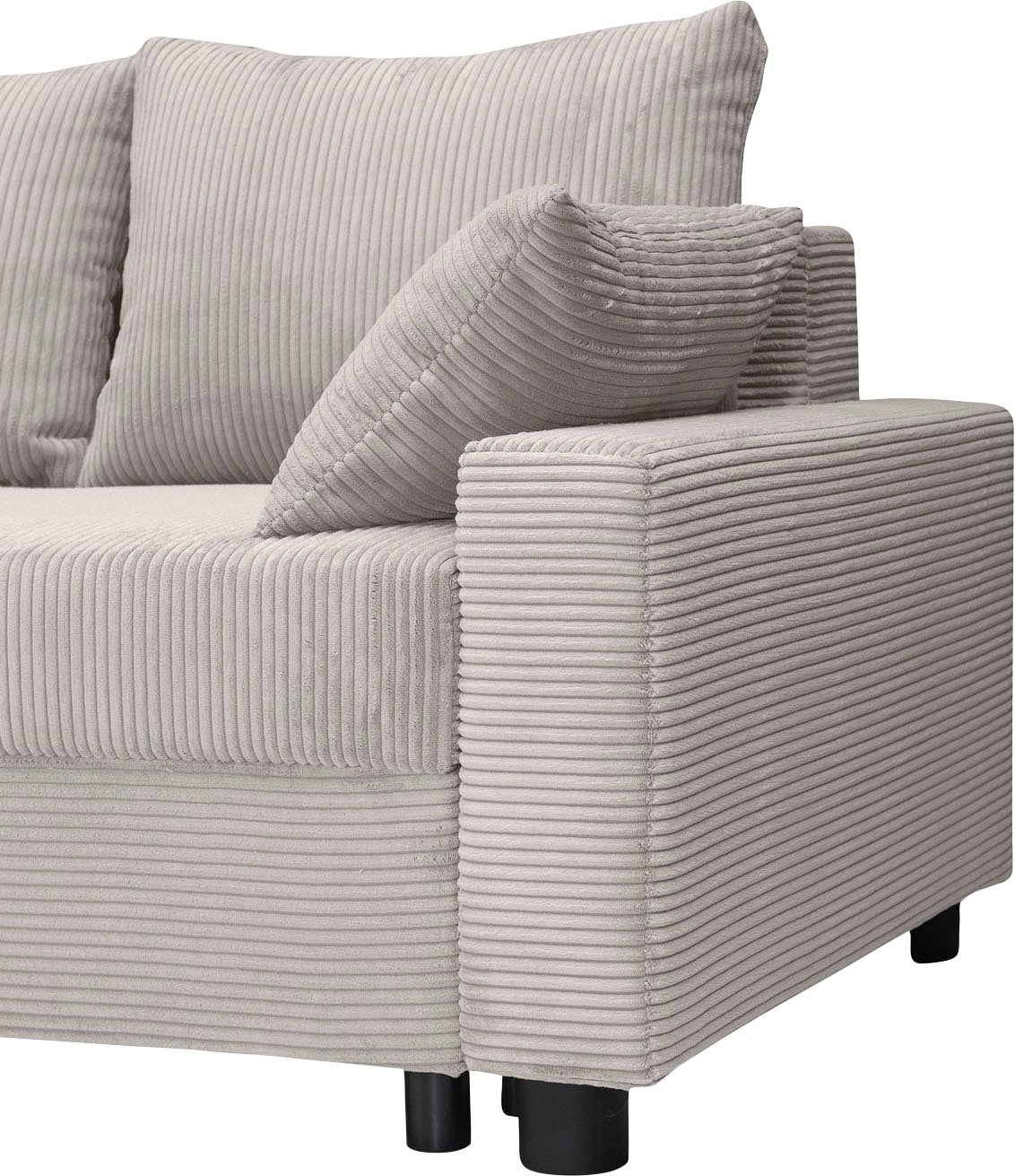 COLLECTION AB Ecksofa »Parma L-Form«, mit Schlaffunktion und Bettkasten, inklusive Kissen, Bonellfederkern