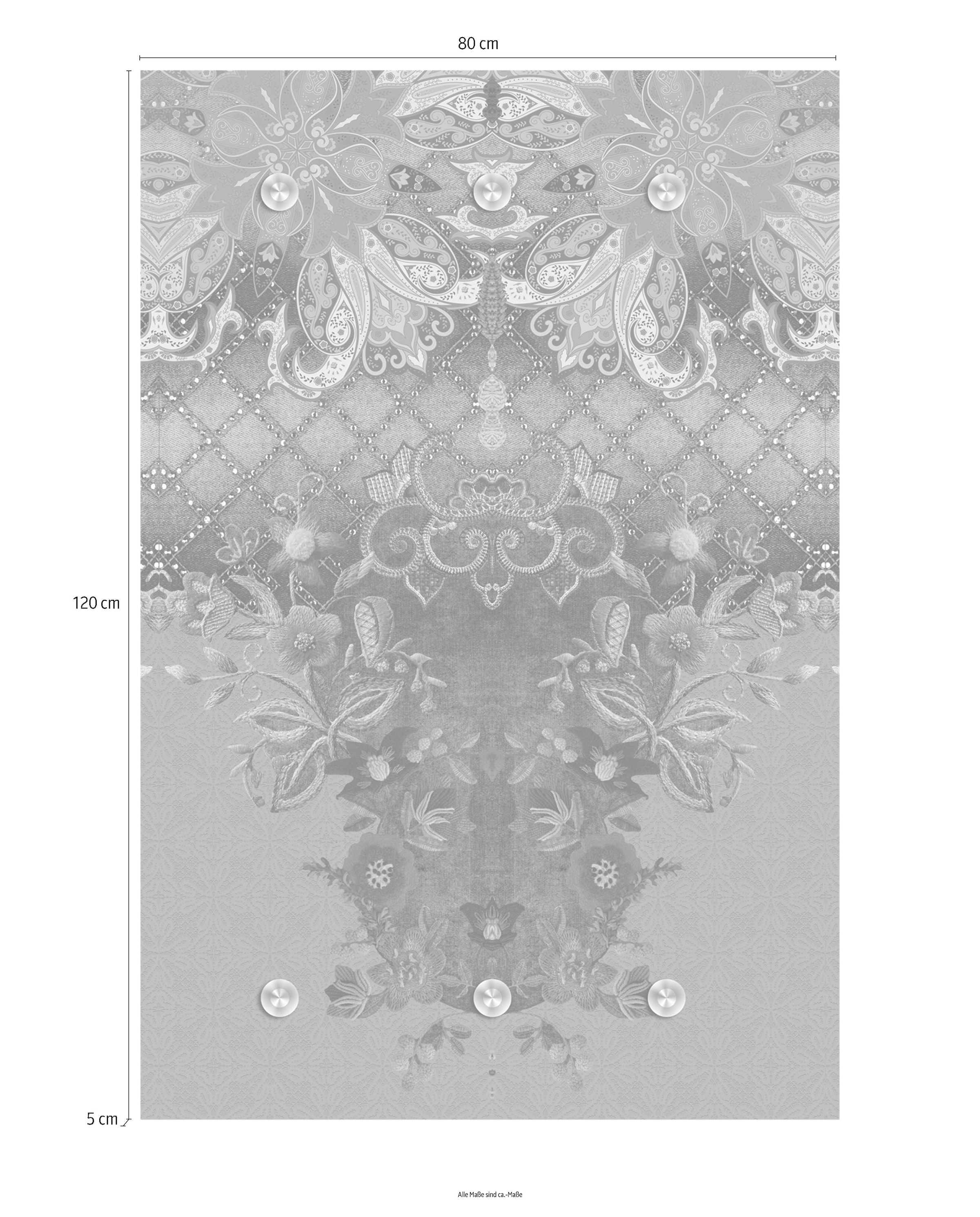 queence Garderobenleiste »Blumen«, mit 6 Haken, 80 x 120 cm
