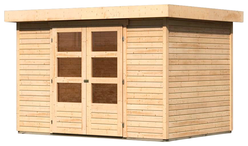 Karibu Gartenhaus »Arnis 4« naturbelassen oder terragrau