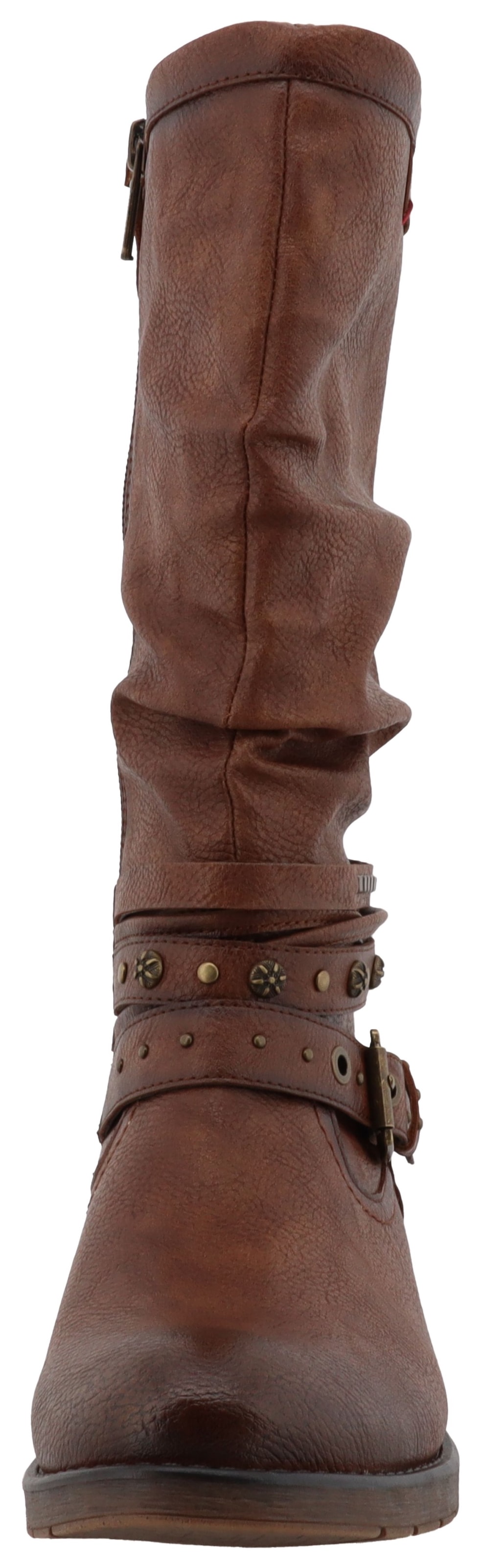 Mustang Shoes Winterstiefel »Elfi«  Stiefel mit Zierriemchen und Blockabsatz