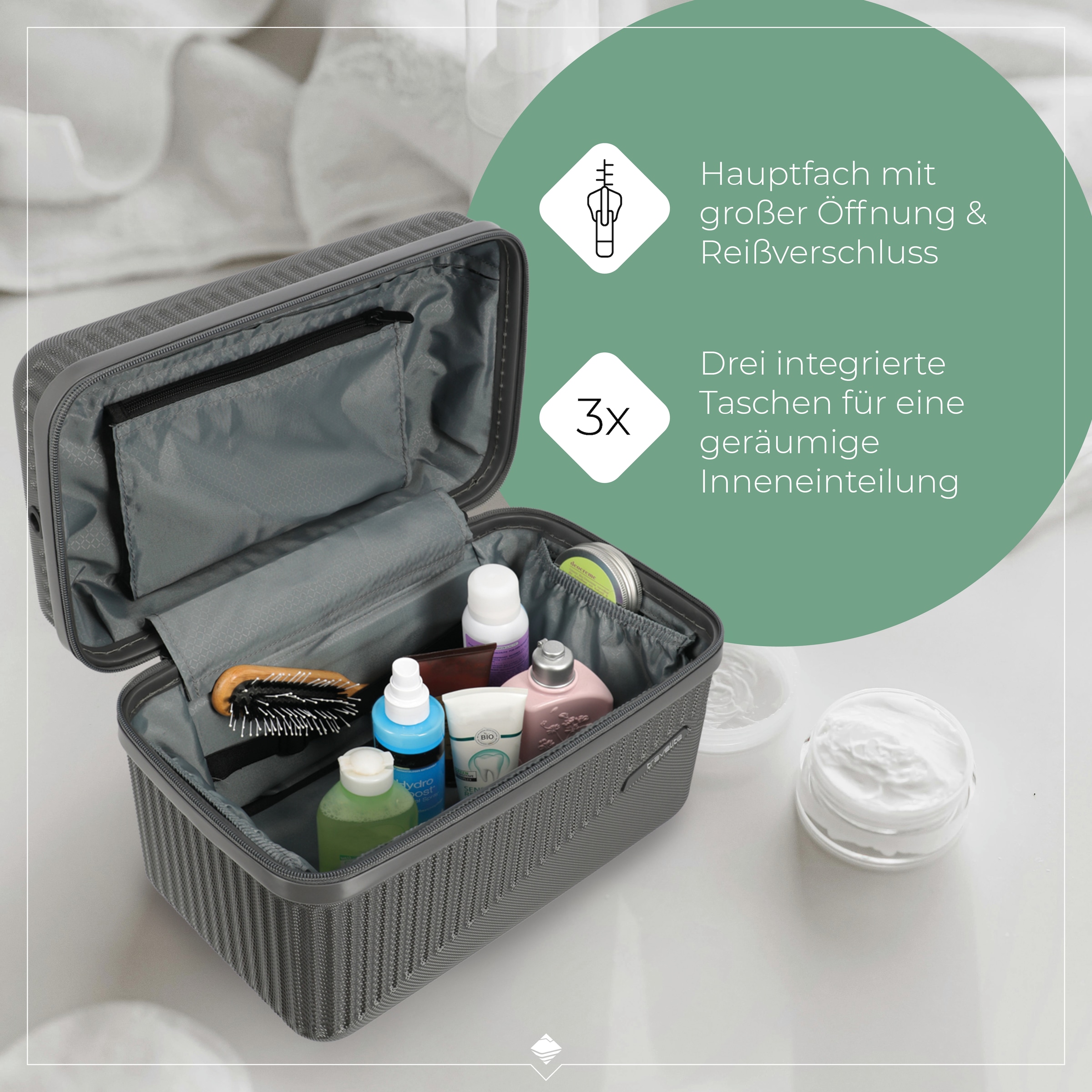 travelite Beautycase »BALI Kosmetikkoffer« mit Aufsteckfunktion und Organizer – ideal für Reise und Alltag
