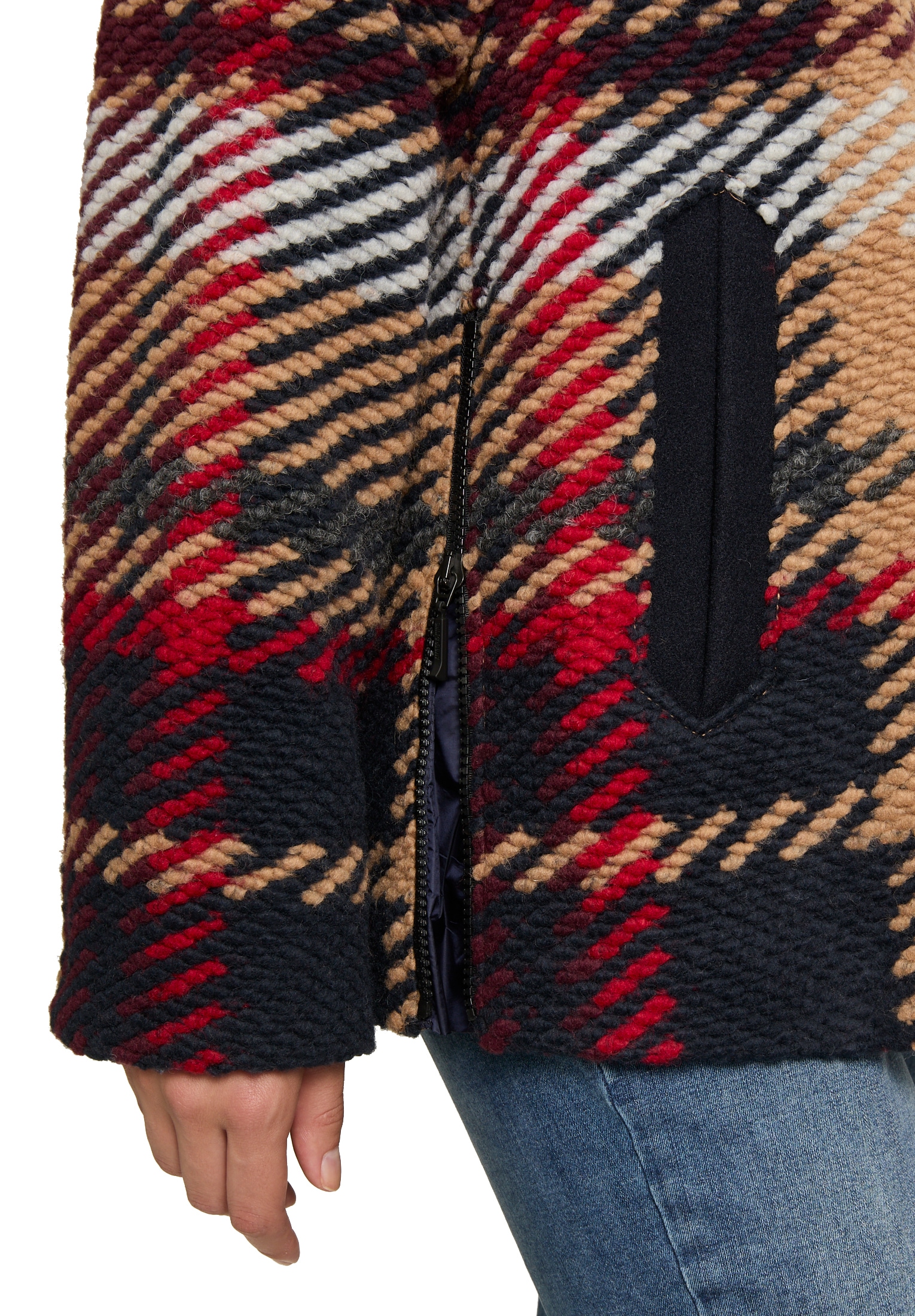 Amber & June Wolljacke »Duffle-Jacke mit Kapuze«