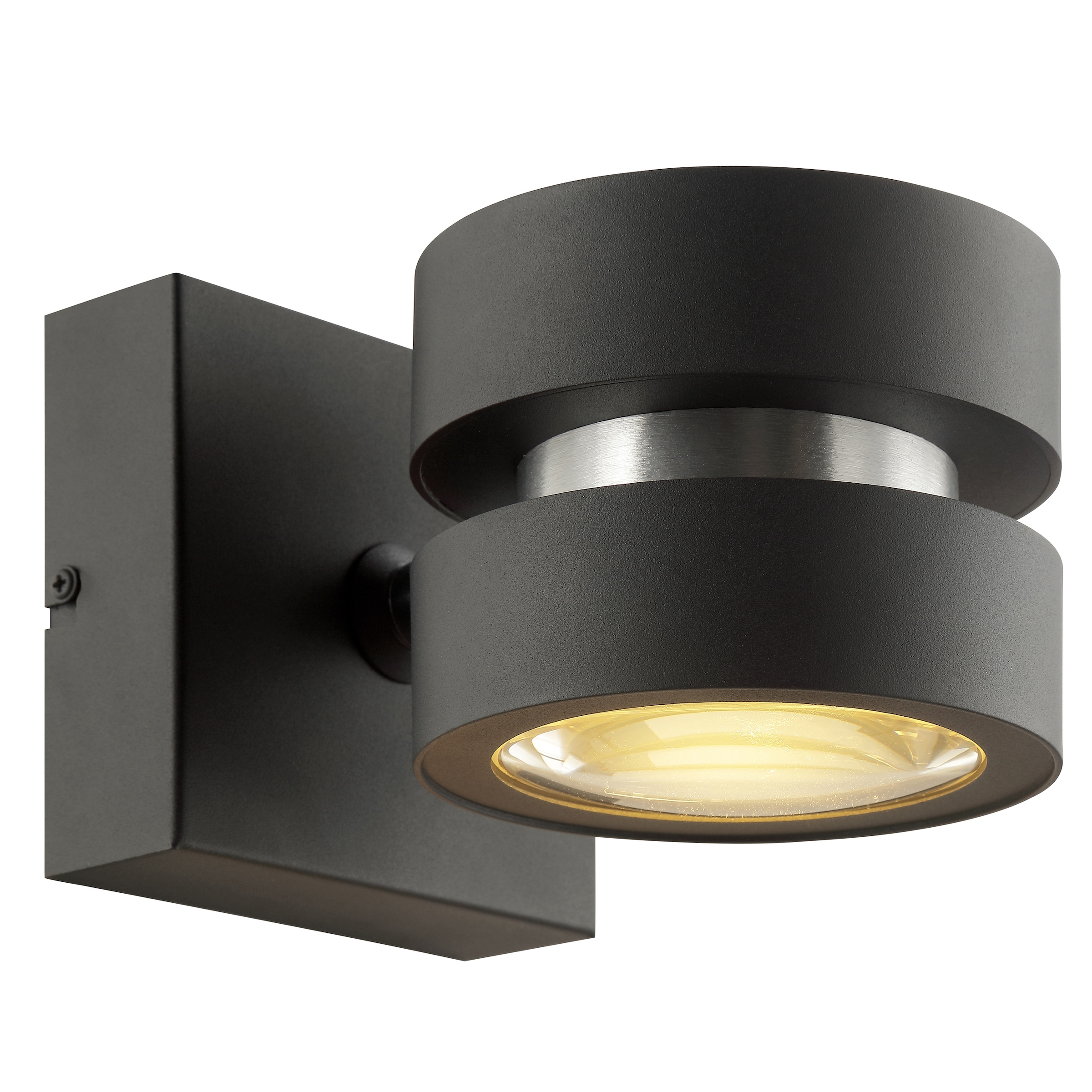 lumiCouture LED Wandleuchte »Glow Sphere« LED-Modul 1 Stk. Warmweiß 19,5 x 12,5 x 12,5 cm, 1300 lm 2700 K, dimmbar, Aluminium, schwarz