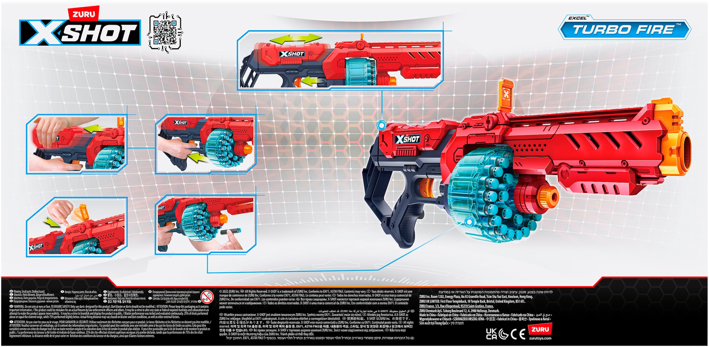 XSHOT Blaster »XSHOT, Excel Turbo Fire Blaster mit Darts«