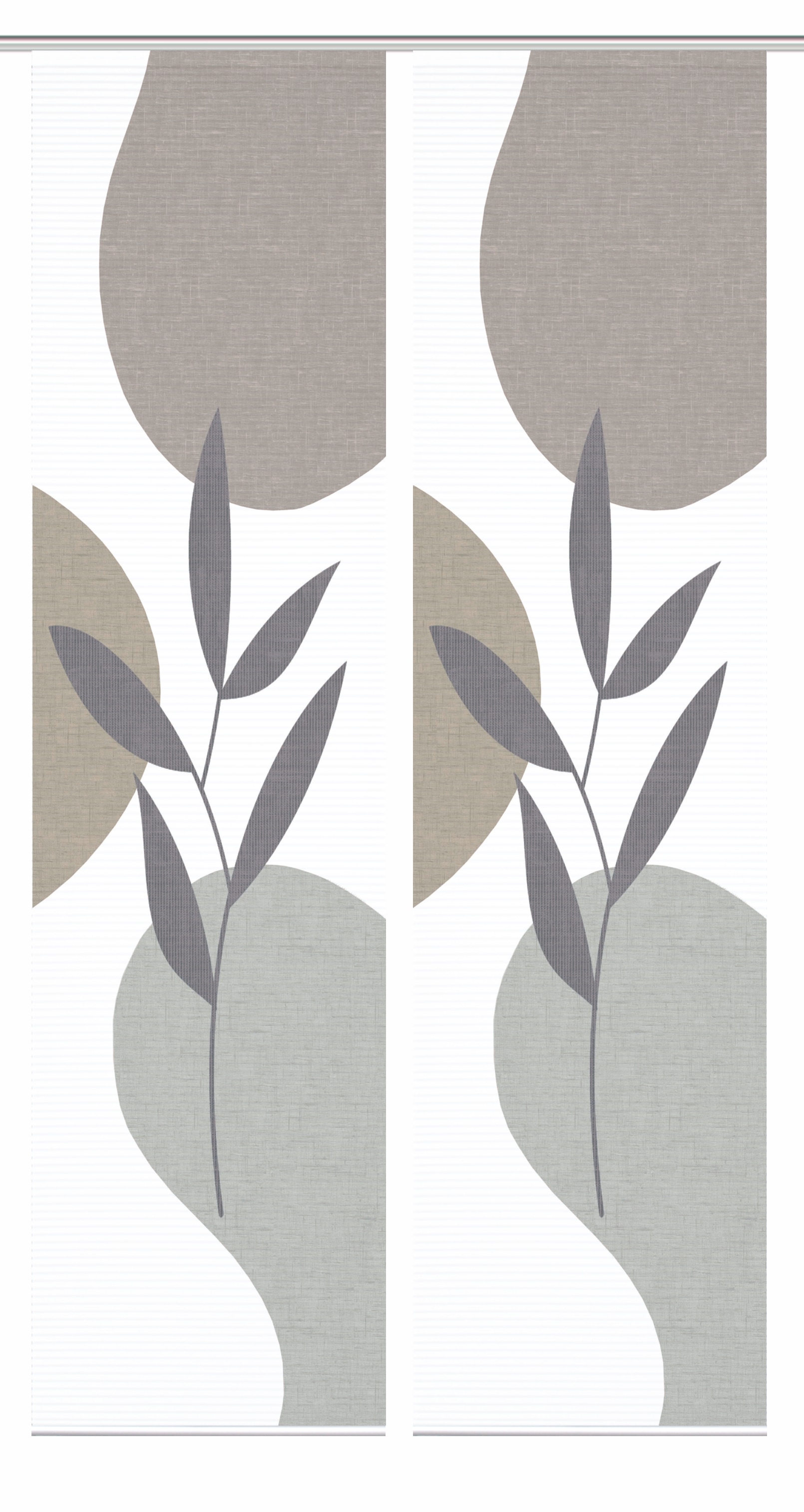 HOME in green Schiebegardine »FRONDA« Paneelwagen 2 Stk. tlg. SET DIGITALDRUCK,BAMBUSOPTIK RECYCELT