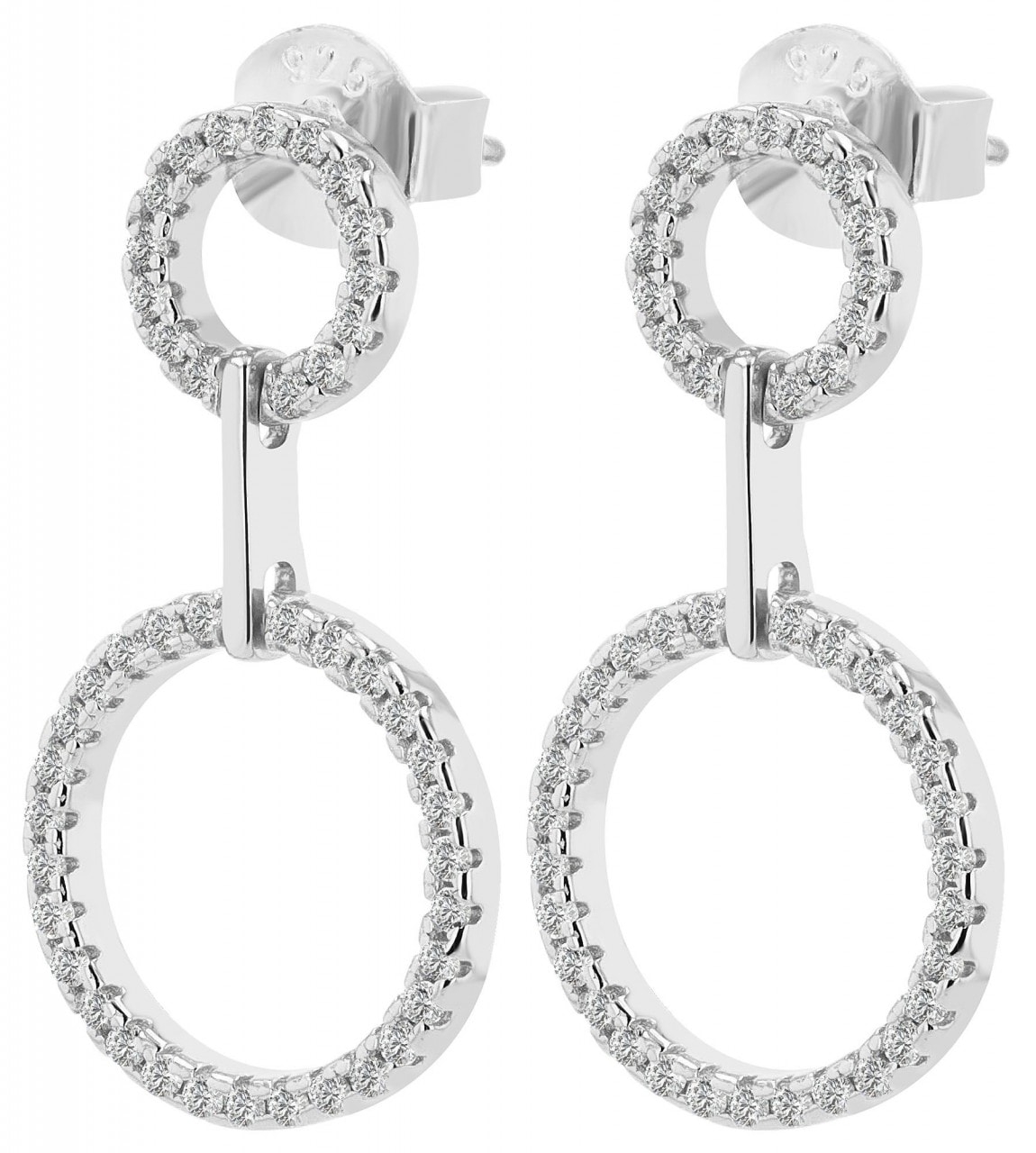 Adelia´s Paar Ohrhänger »Adelia's Damen Ohrhänger aus 925 Sterling Silber und Zirkonia«