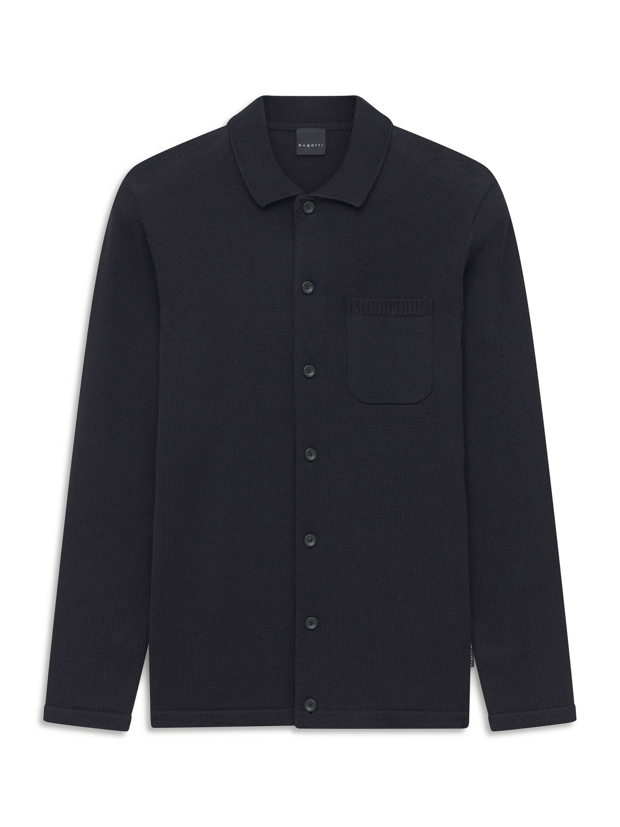 bugatti Strickjacke »Regular Fit« Regular Fit Wollmix Umlegekragen