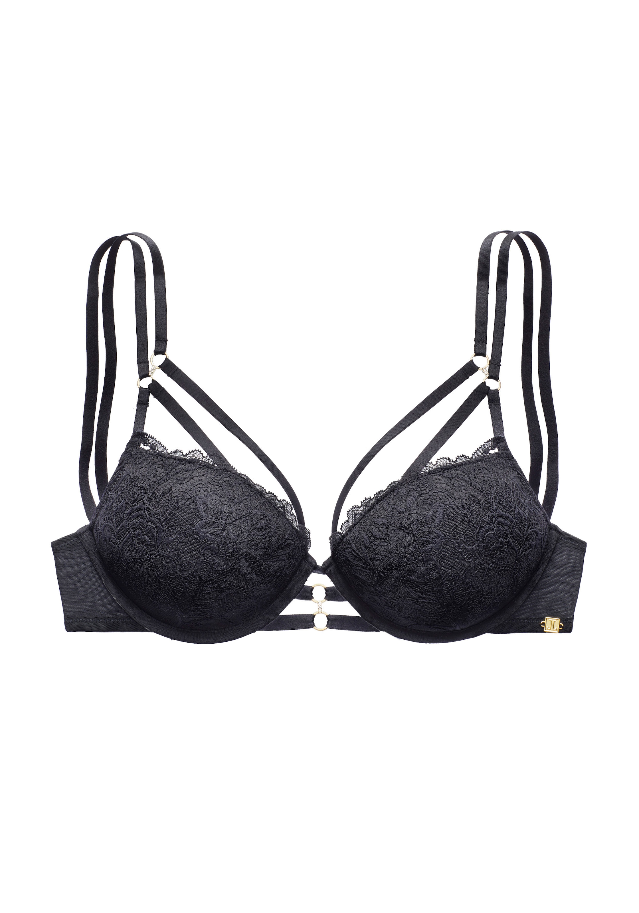 JETTE Push-up-BH mit Bügel und aufregenden Ring- und Bänderdetails, sexy Dessous