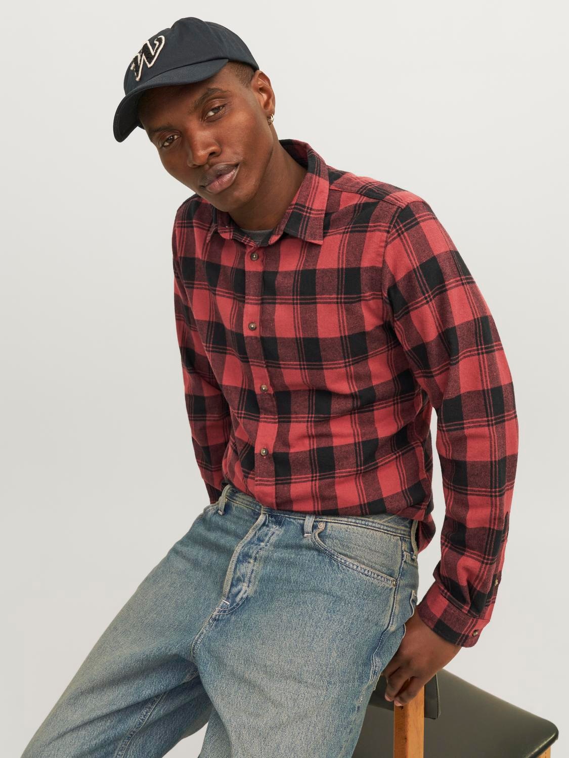 Jack & Jones Langarmhemd »JJJOSHUA FALL BUFFALO SHIRT LS«