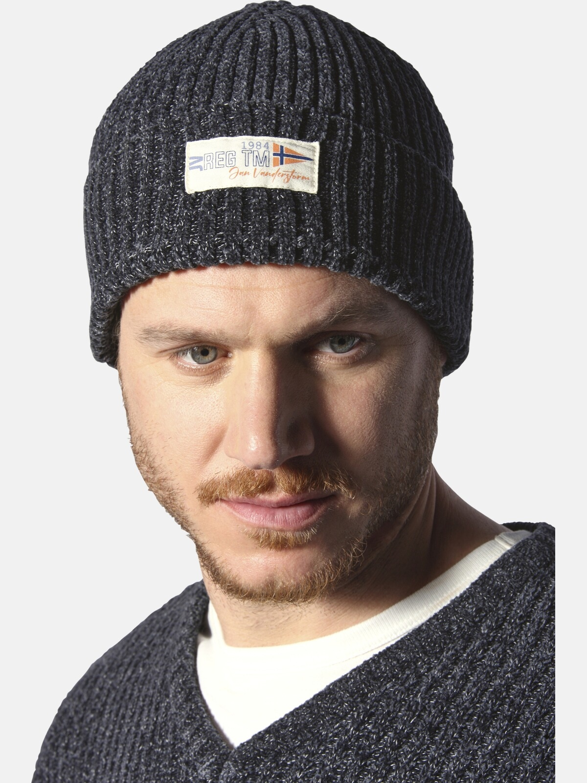 Jan Vanderstorm Rundhalspullover »Pullover mit Mütze RONAI«