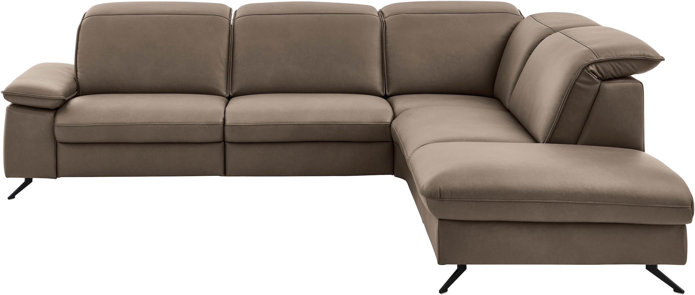 Die PlanBar Ecksofa »PN-EM20091, L-Form, Breite 297 cm« inkl. Kopfteilverstellung, optional elektr. Relaxfunktion u. Stauraum