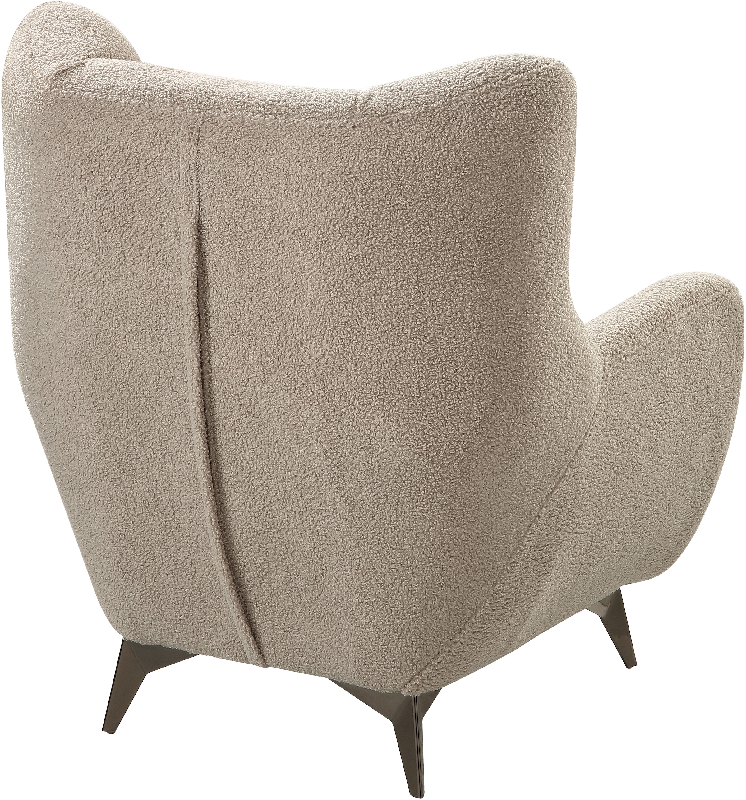 ATLANTIC home collection Sessel »Shawn«, mit Federkern, trendy Bezug mit Teddyoptik