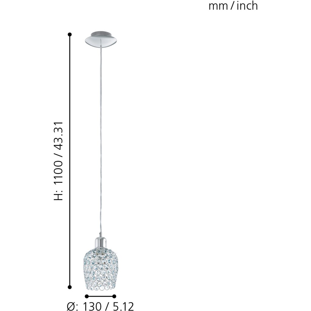 EGLO Pendelleuchte »BONARES 1«, 1 flammig-flammig