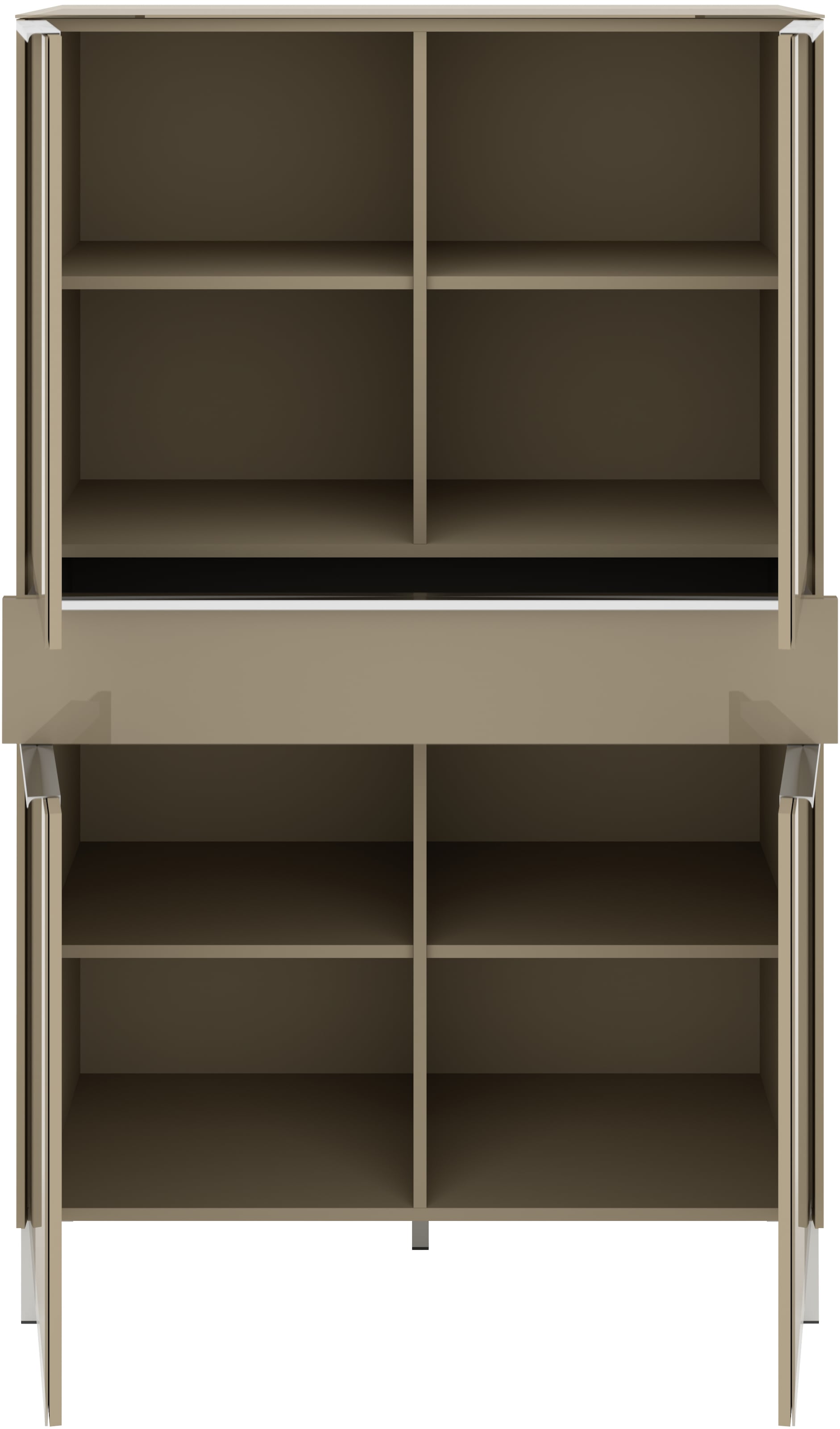 set one by Musterring Highboard »Reno« 1 Stk. tlg. Mit Vierkantfuß in diversen Farben, 152 cm Höhe & Farbauswahl