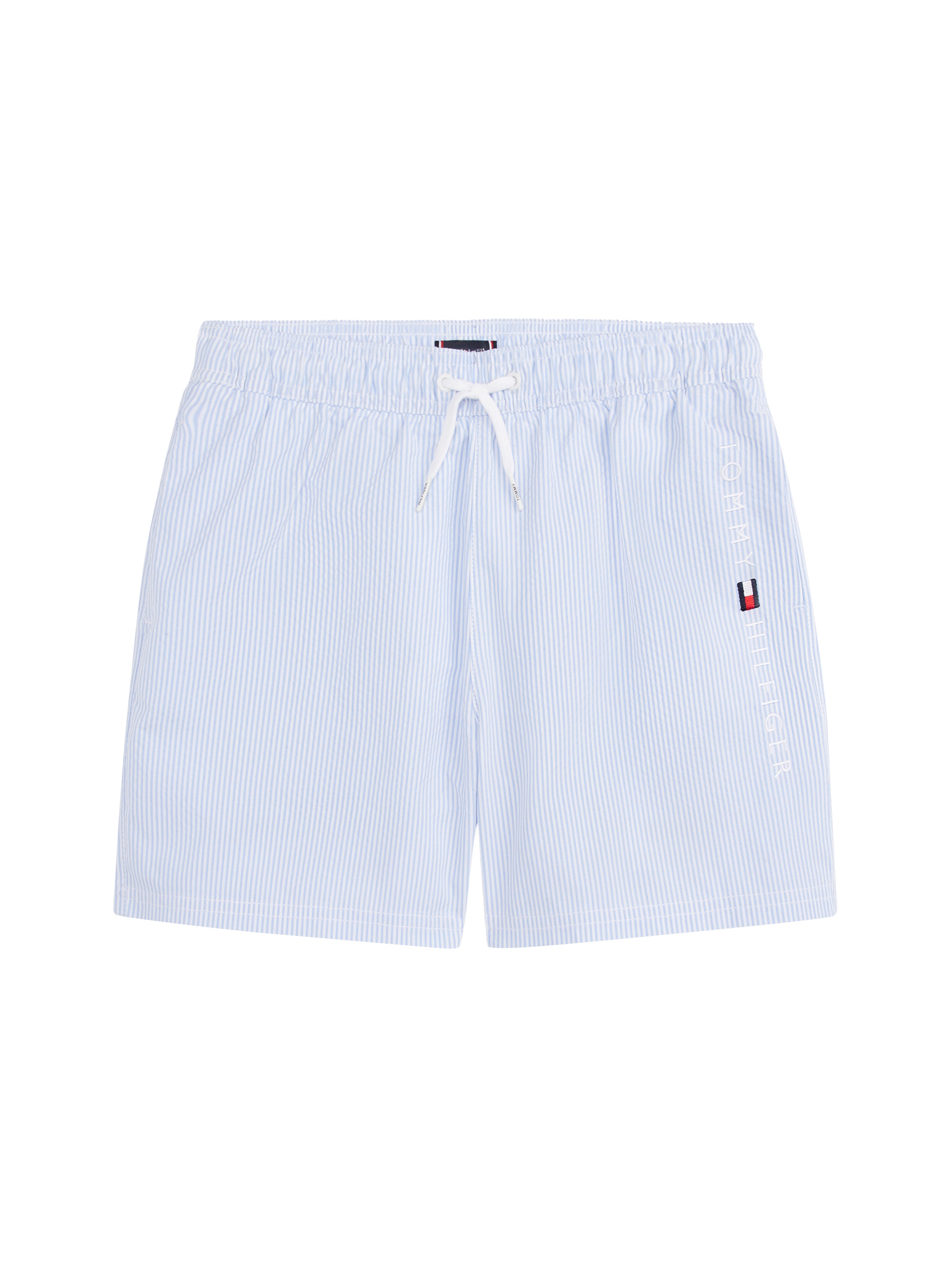 Tommy Hilfiger Swimwear Badeshorts »MEDIUM DRAWSTRING ITHACA«, mit Streifendesign, Logostickerei